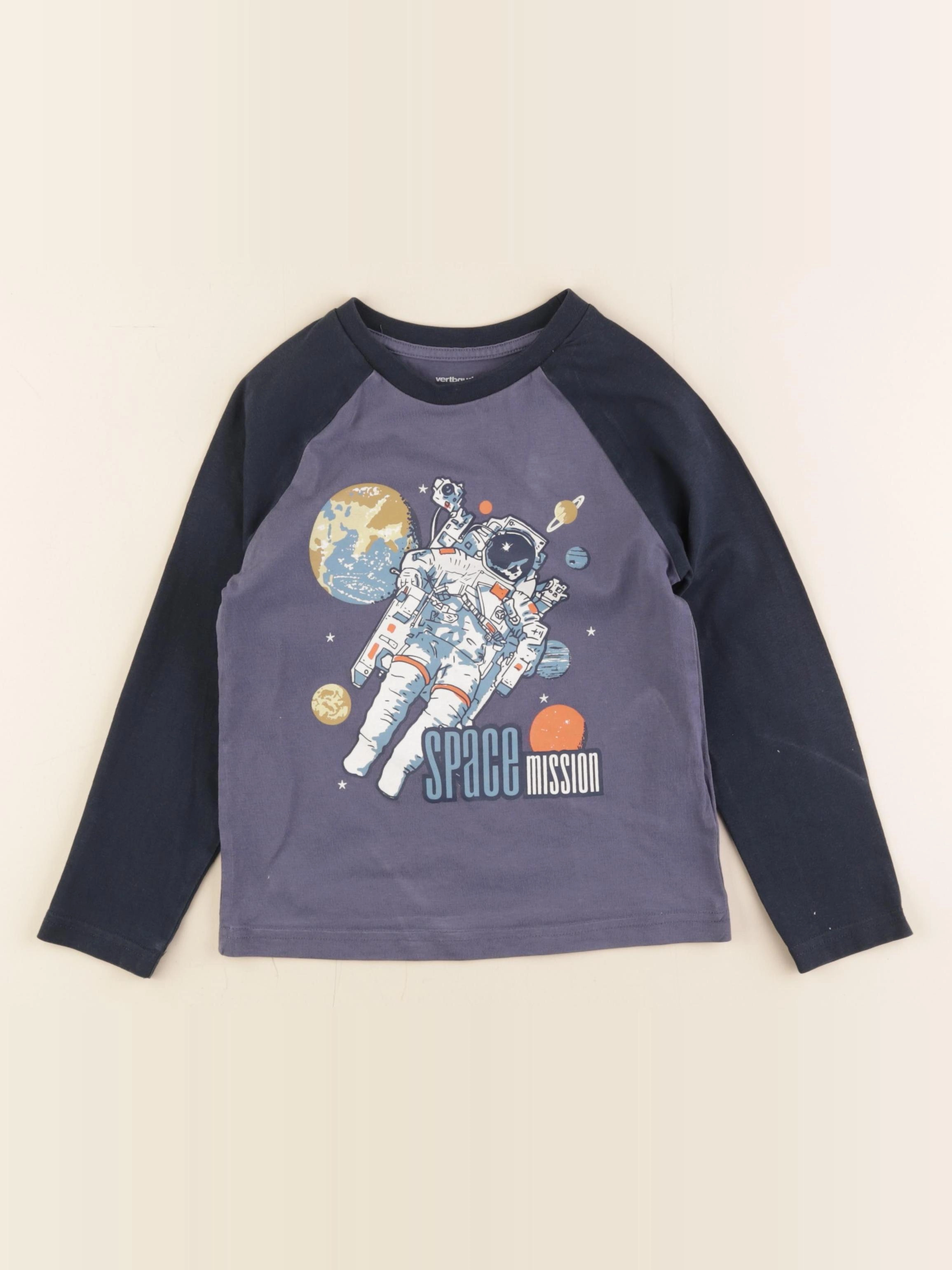 Vertbaudet - tee-shirt bleu - 5 ans