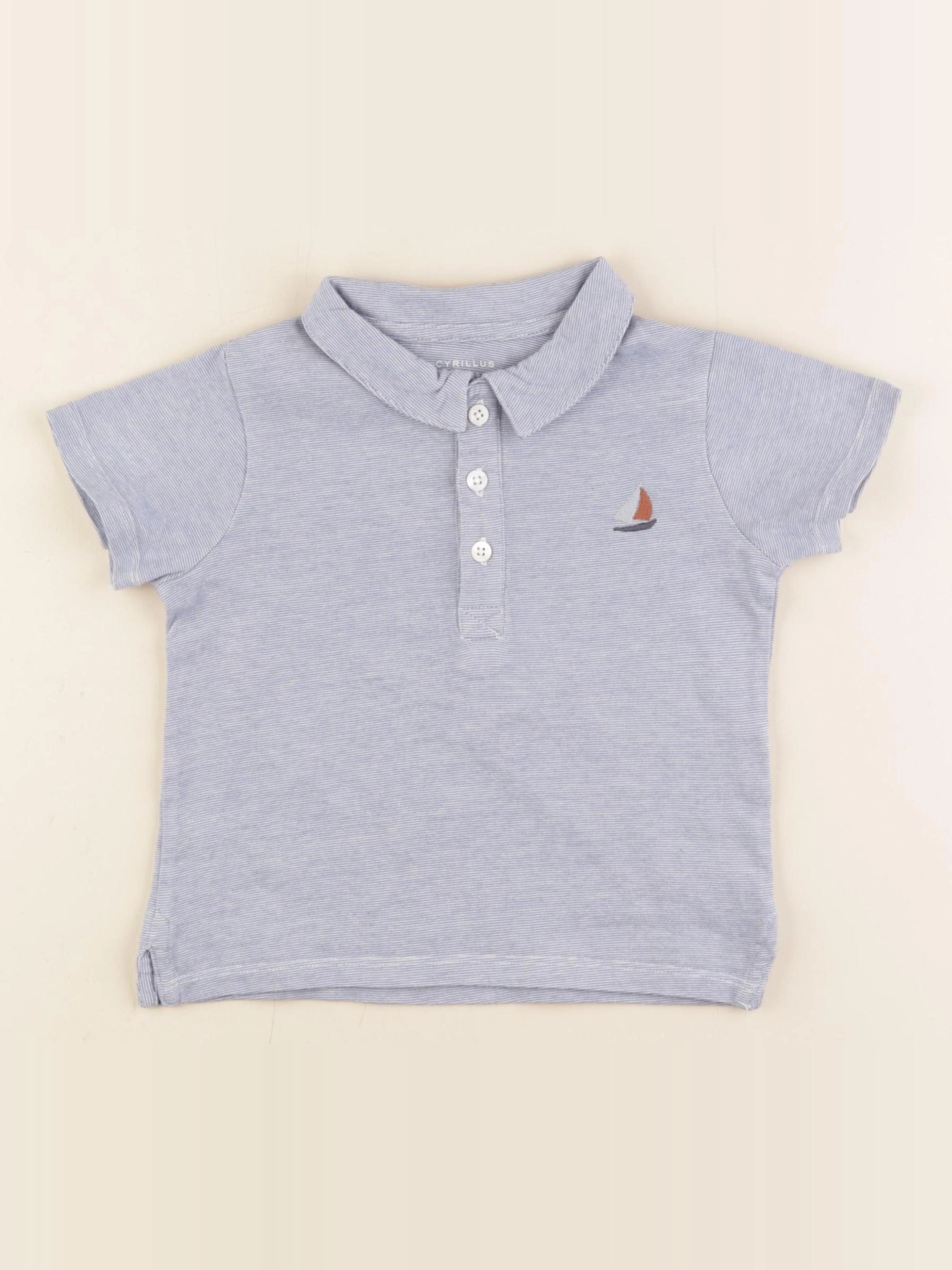 Cyrillus - polo bleu - 36 mois