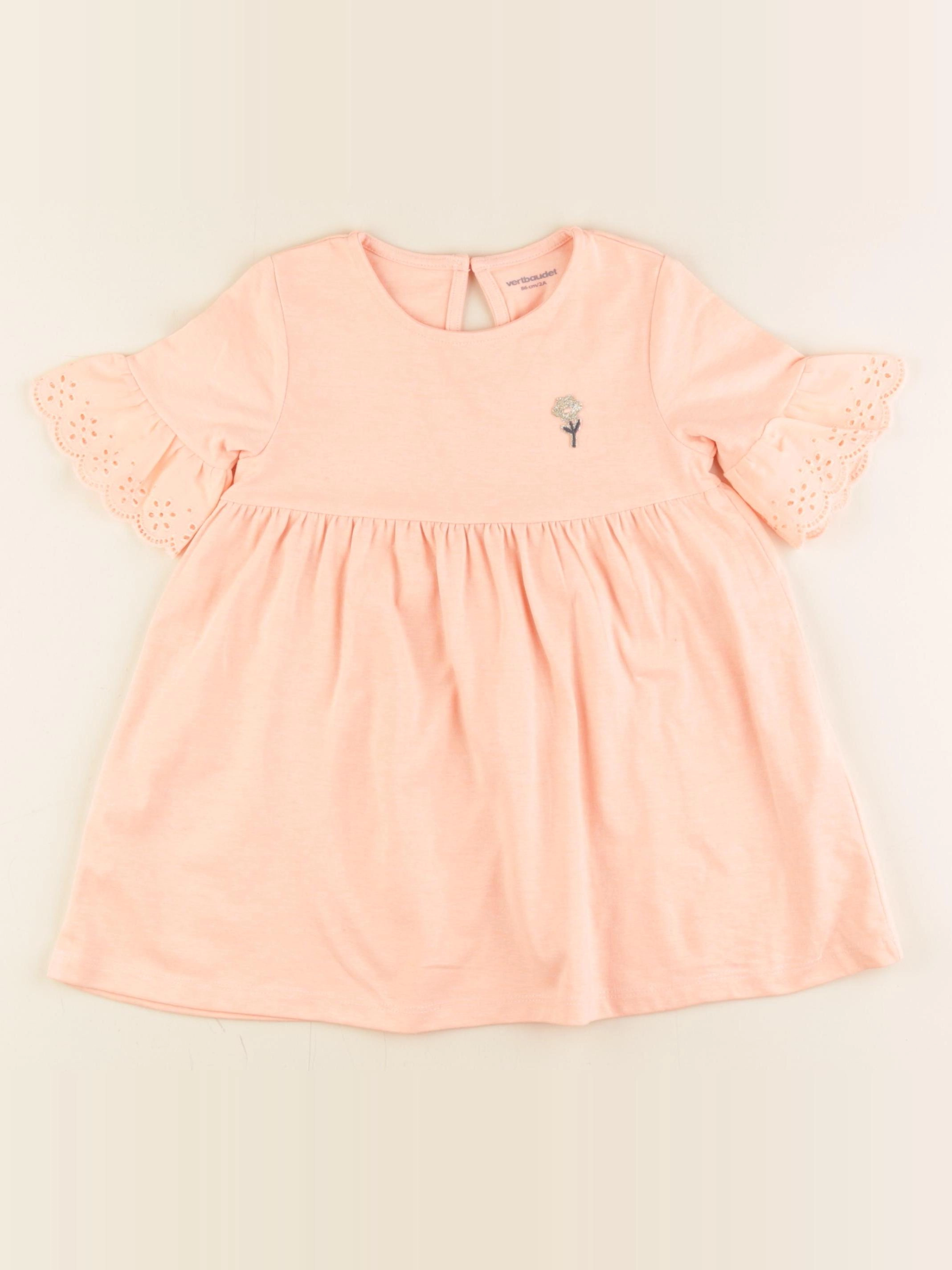Vertbaudet - robe or, orange - 2 ans