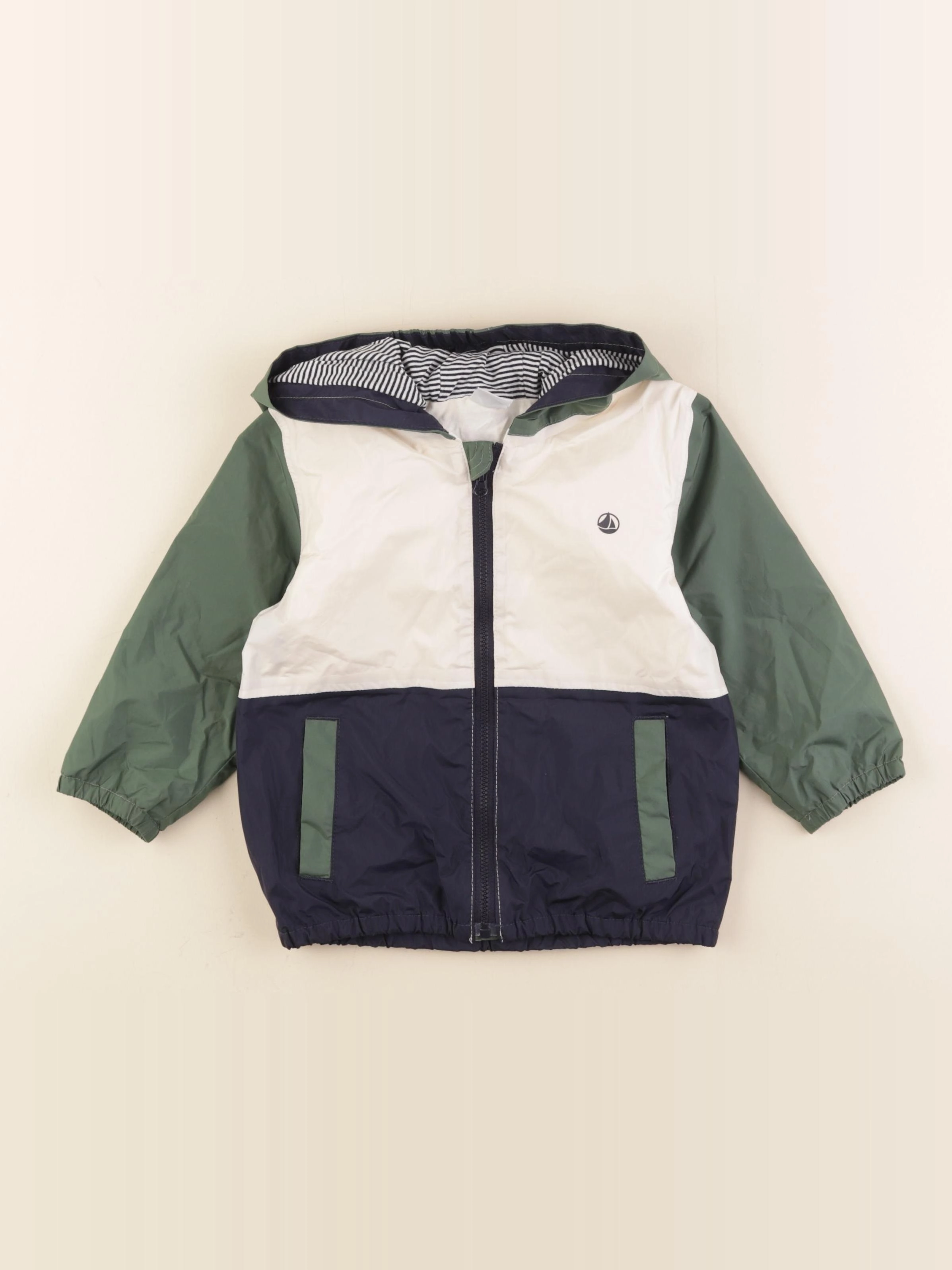 Petit Bateau - coupe-vent vert - 2 ans