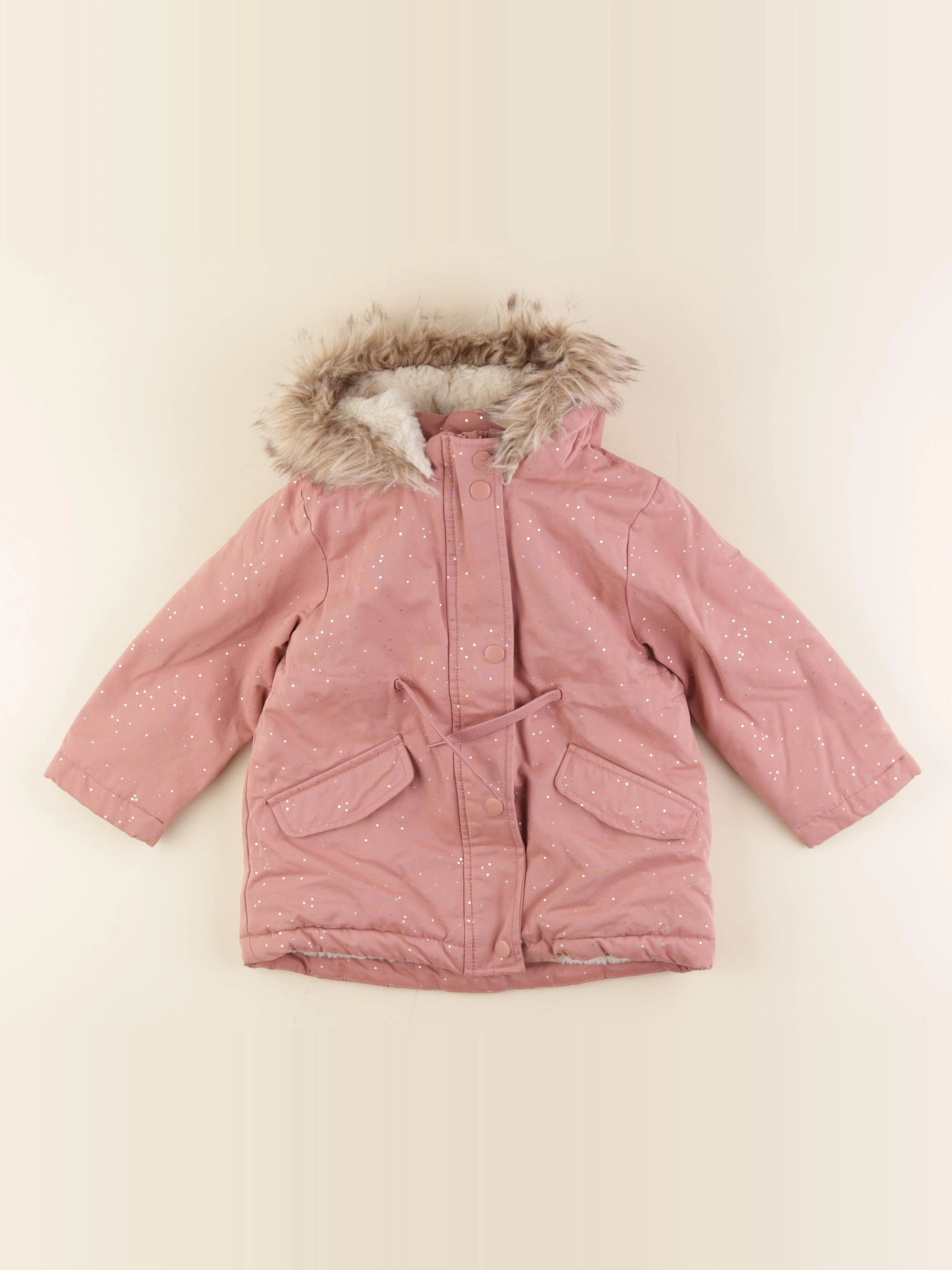 Vertbaudet - parka rose - 3 ans