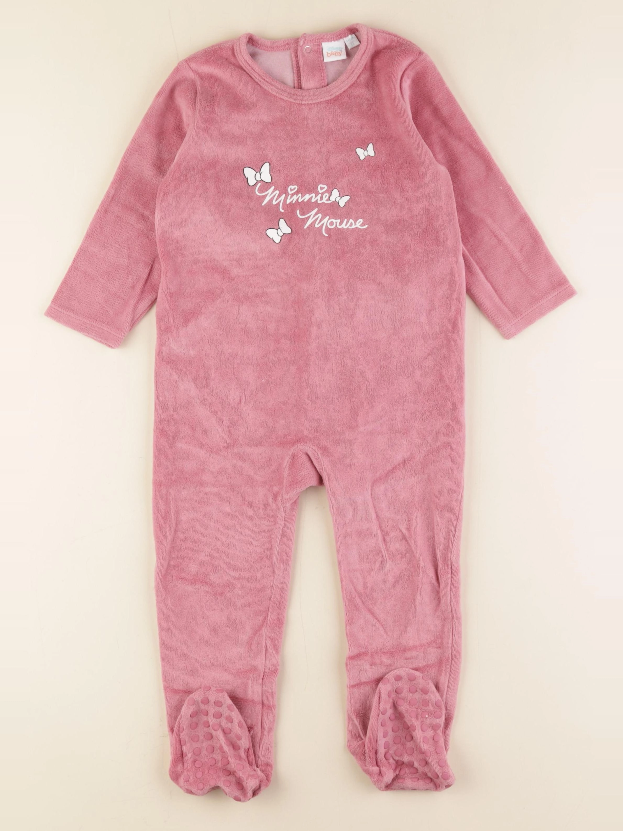 Vertbaudet - pyjama velours rose - 3 ans