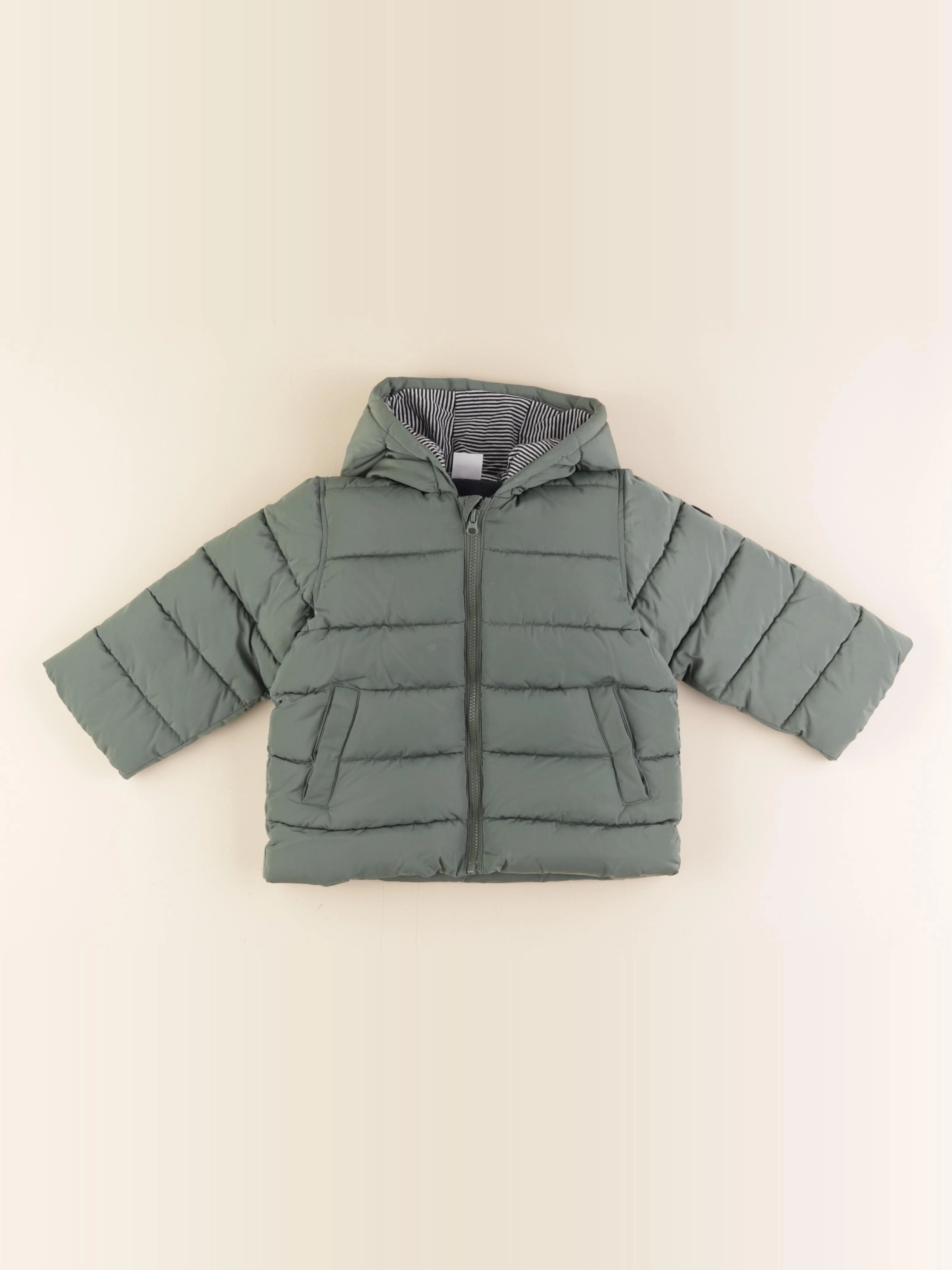 Petit Bateau - doudoune vert - 18 mois