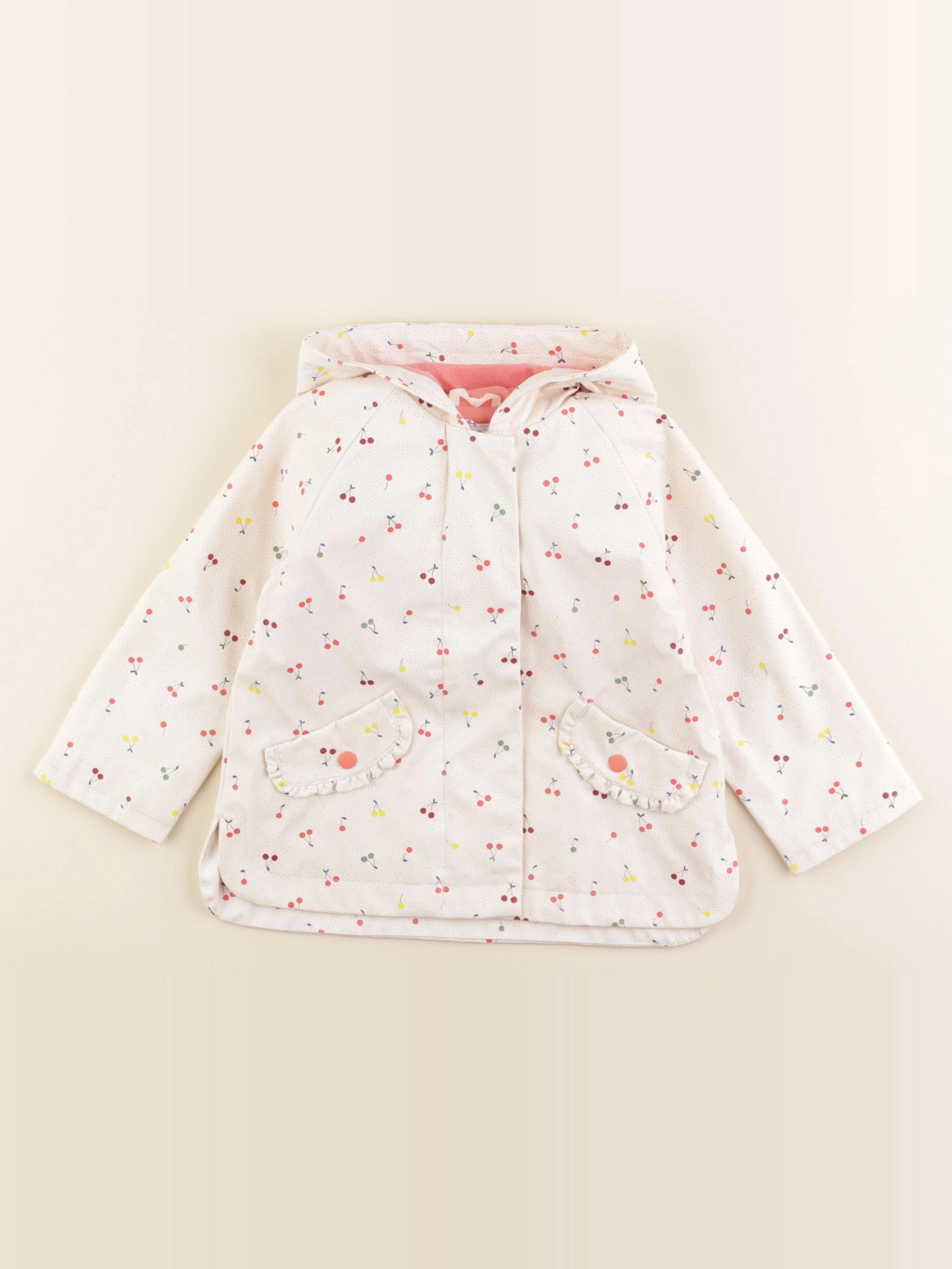Vertbaudet - imperméable blanc, multicolore - 3 ans