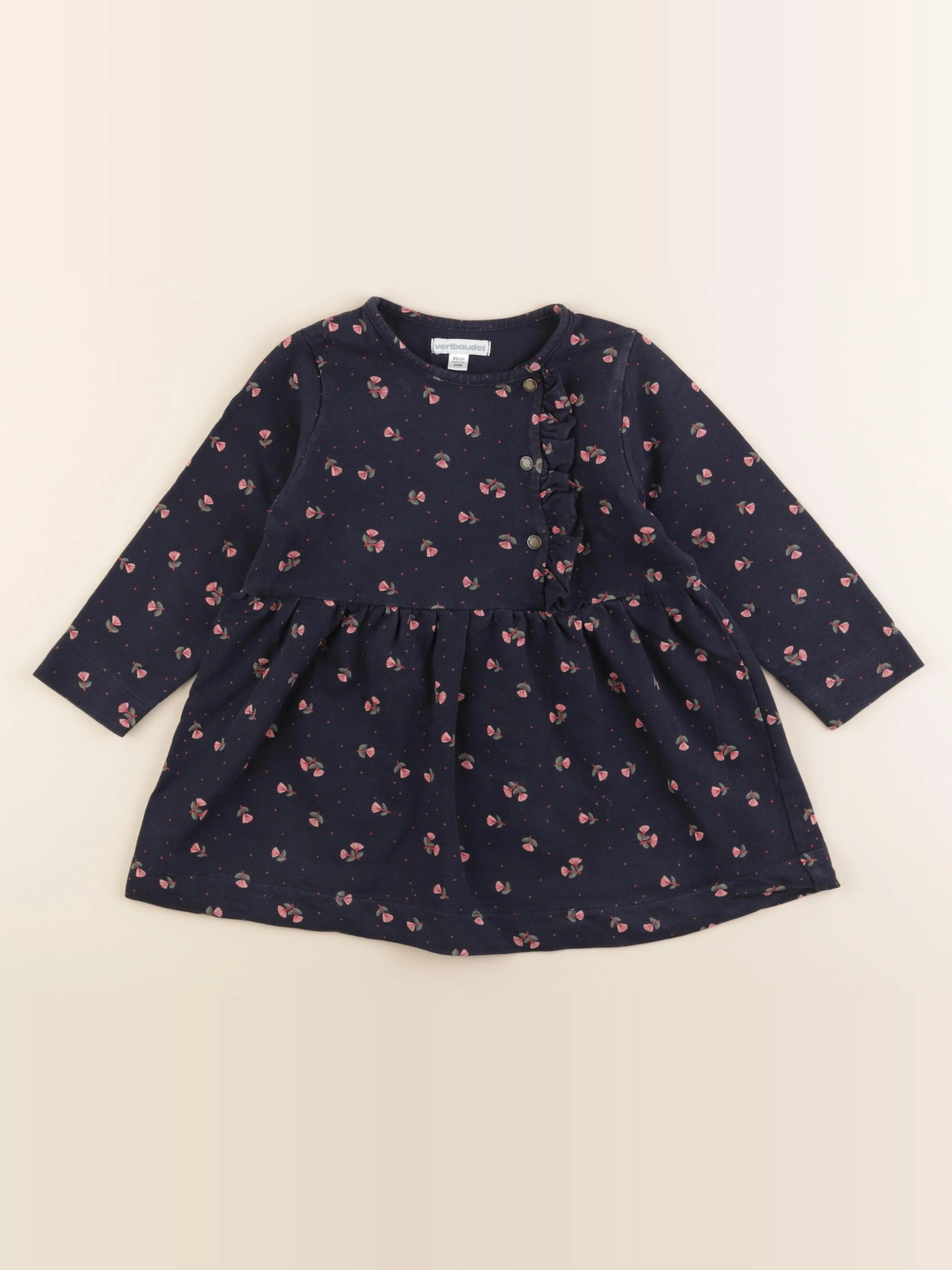 Vertbaudet - robe bleu - 24 mois