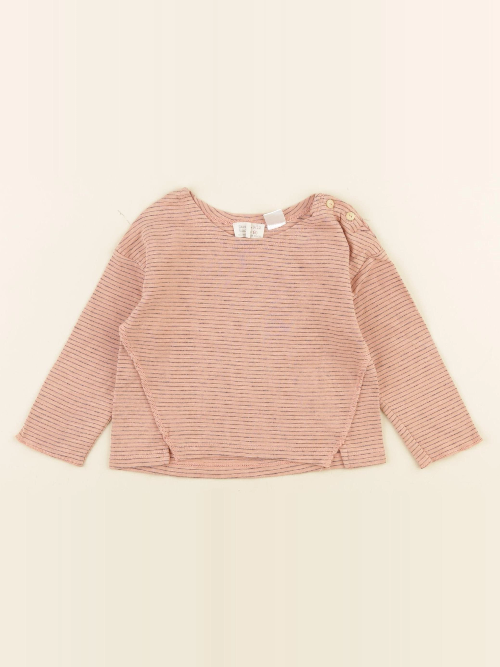 Zara - tee-shirt orange - 9/12 mois