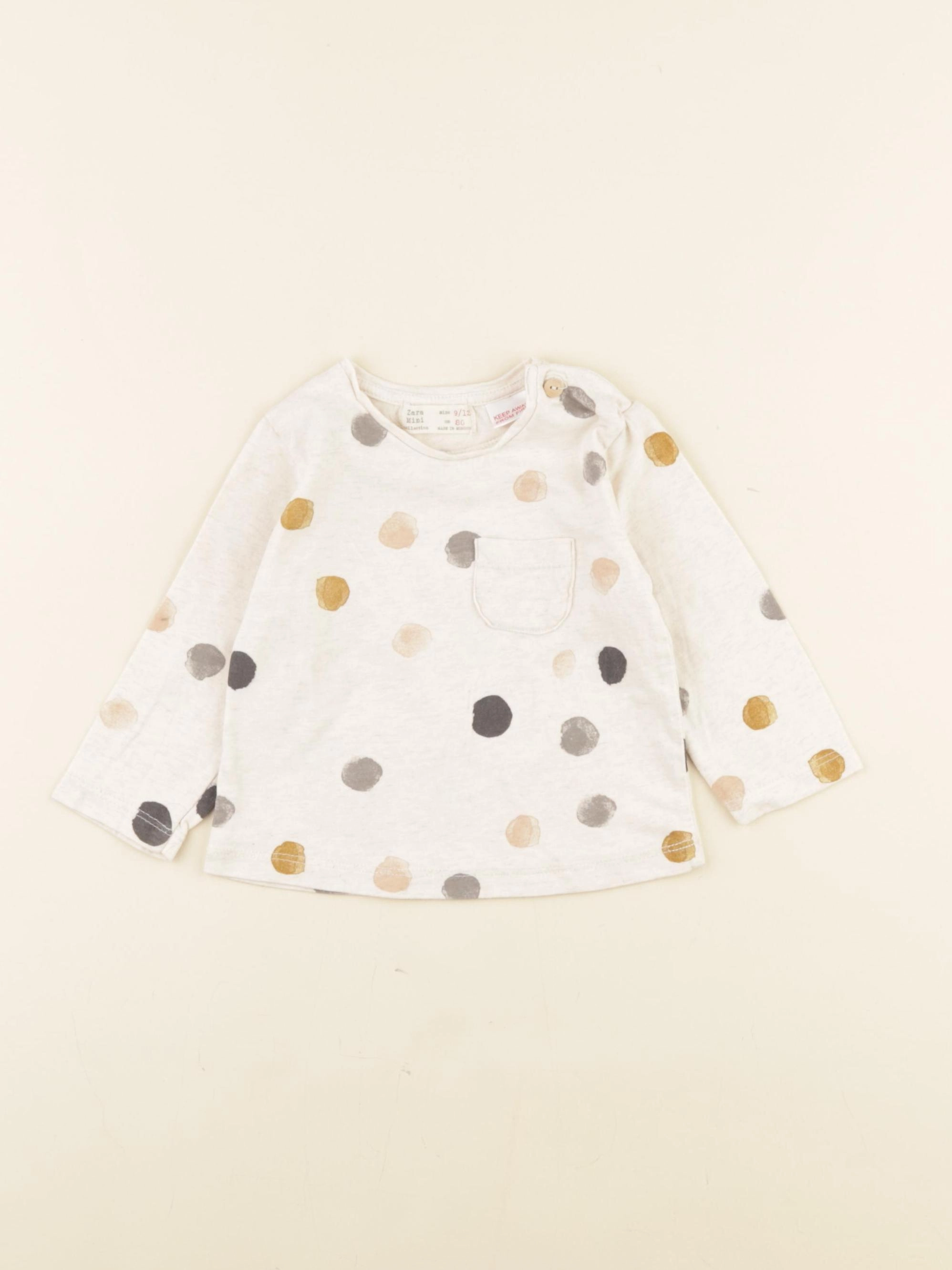 Zara - tee-shirt beige - 9/12 mois