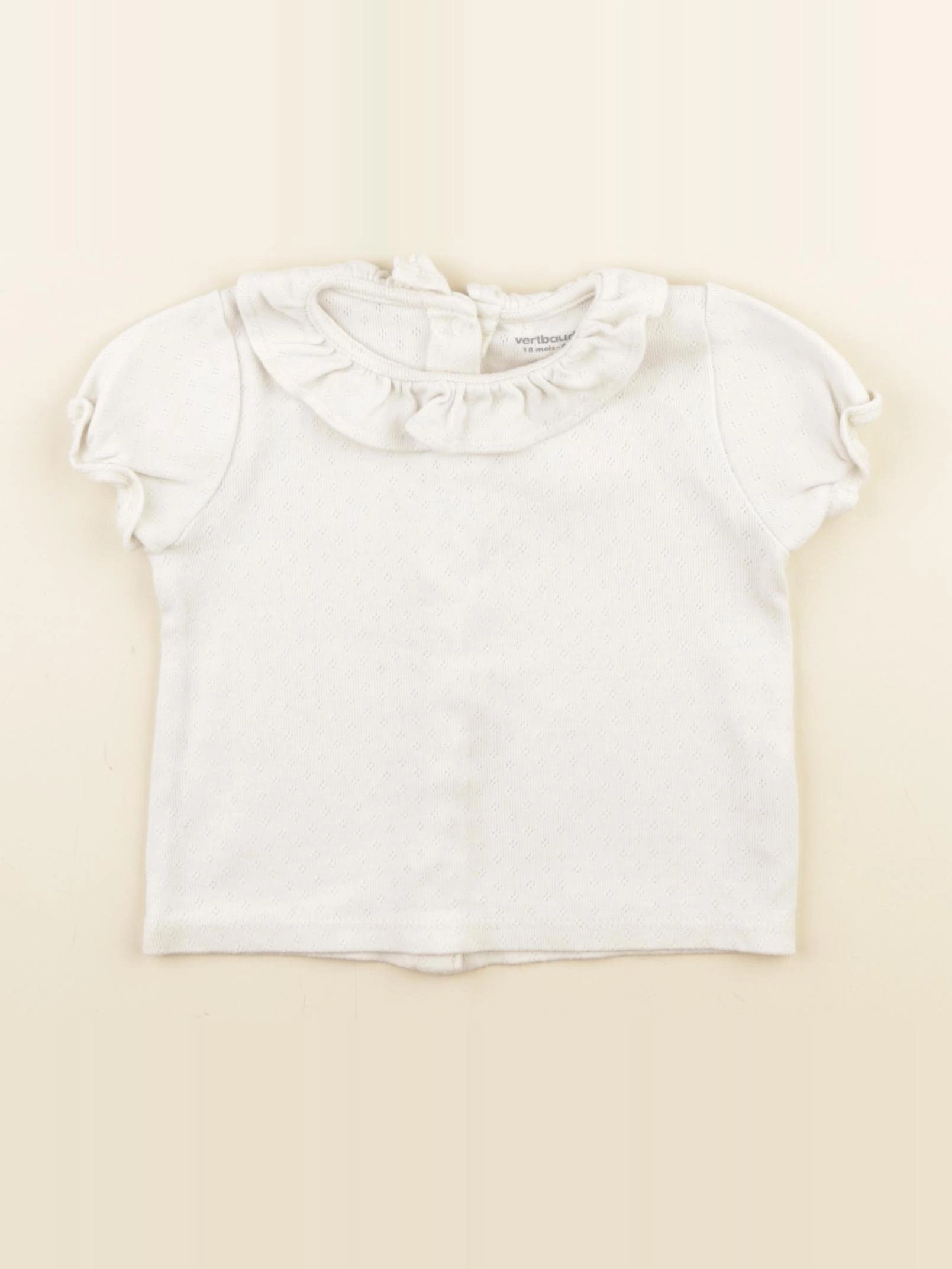 Vertbaudet - tee-shirt beige - 18 mois