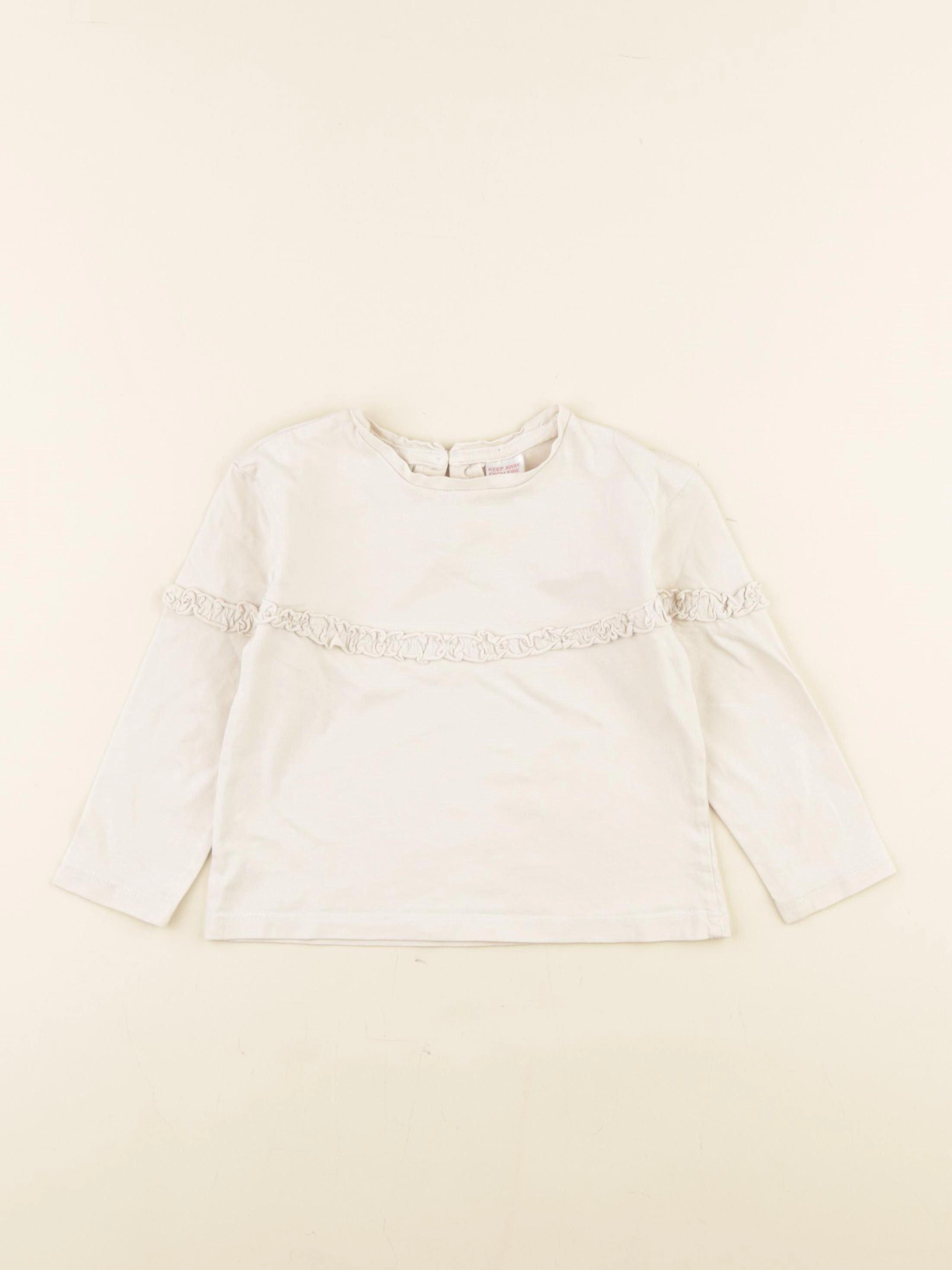 Zara - tee-shirt beige - 12/18 mois