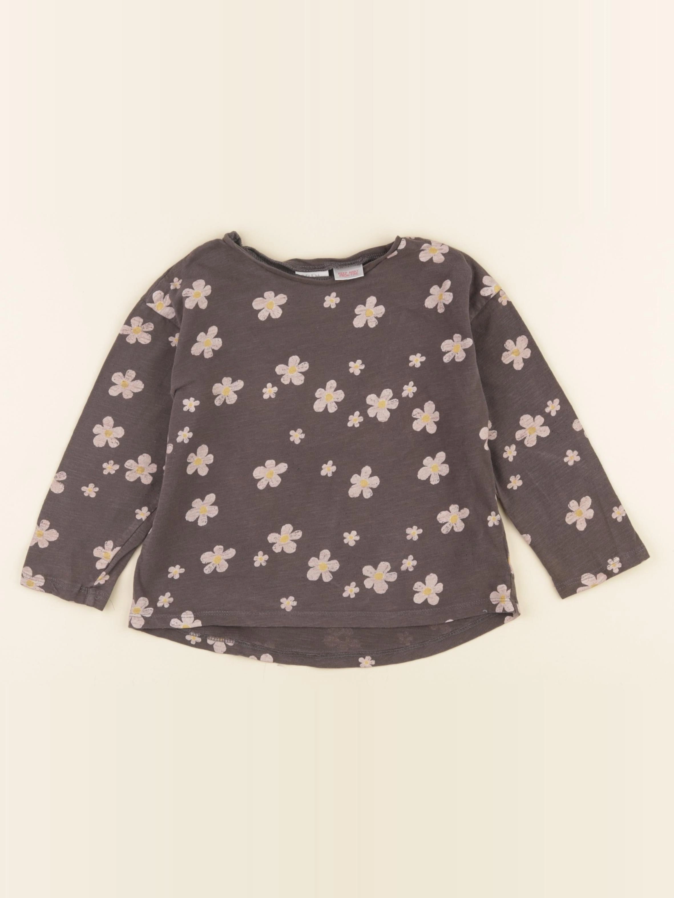 Zara - tee-shirt gris - 3/4 ans