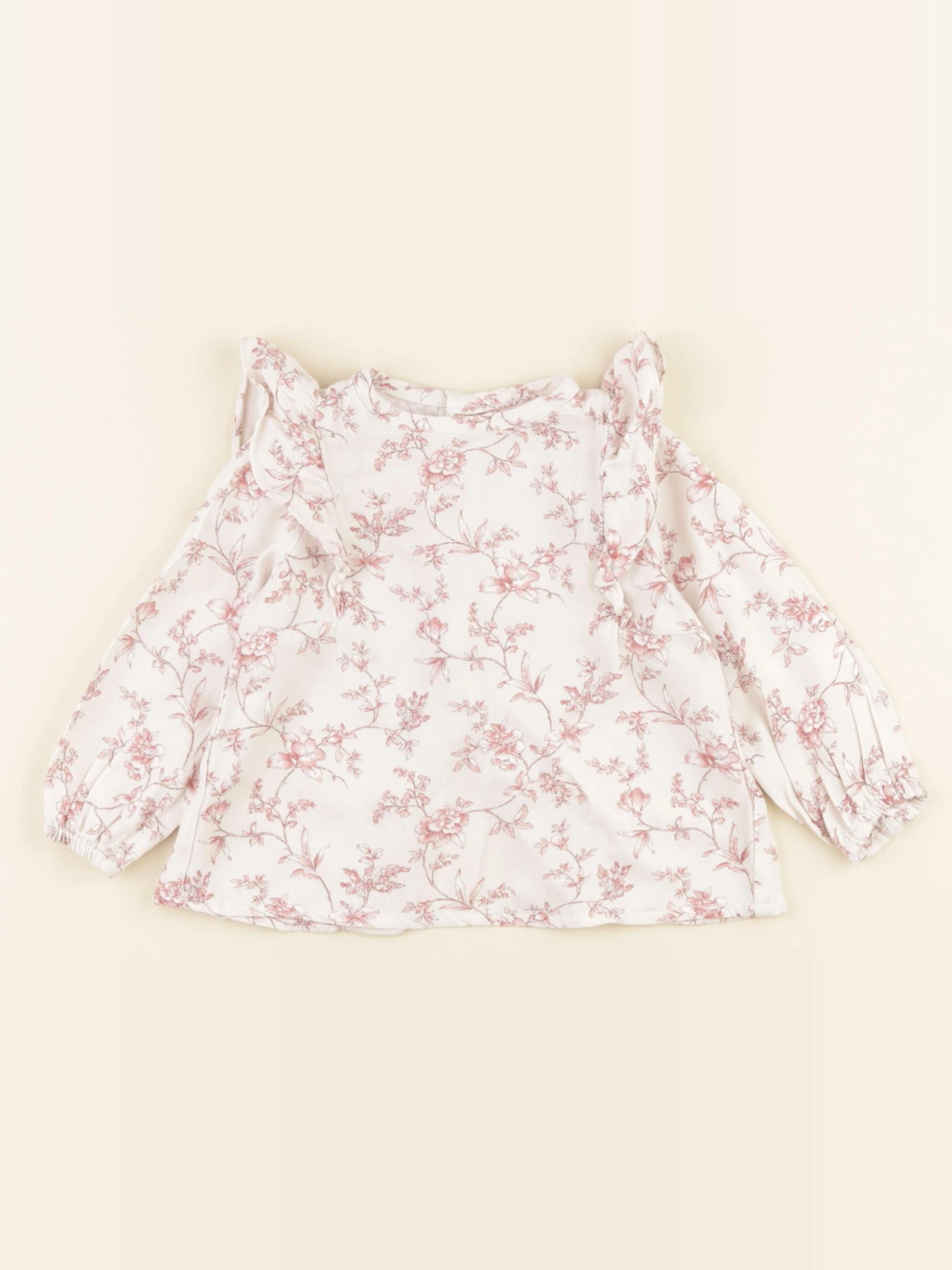 Mango - blouse beige - 12/18 mois