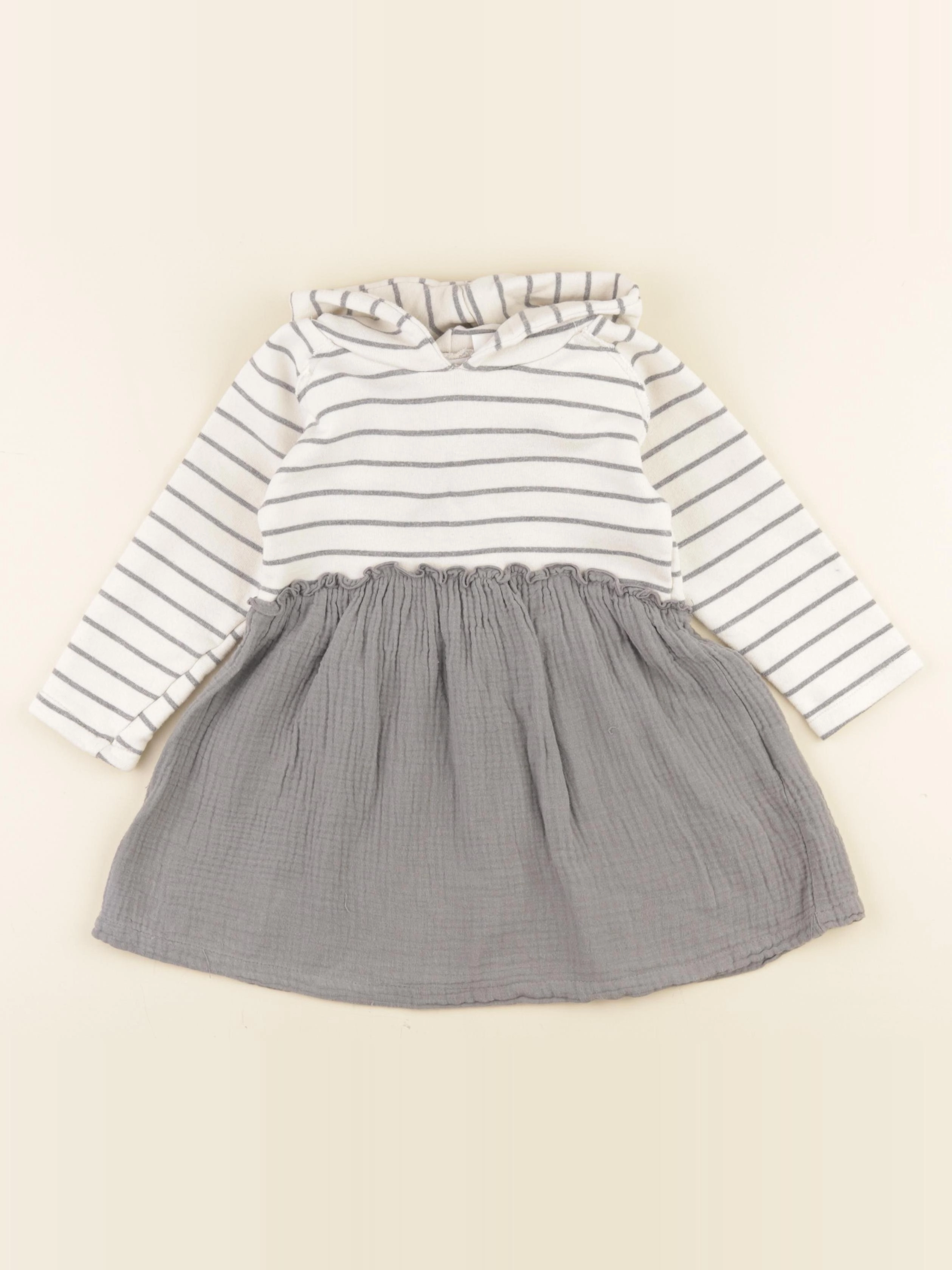 Zara - robe gris - 18/24 mois