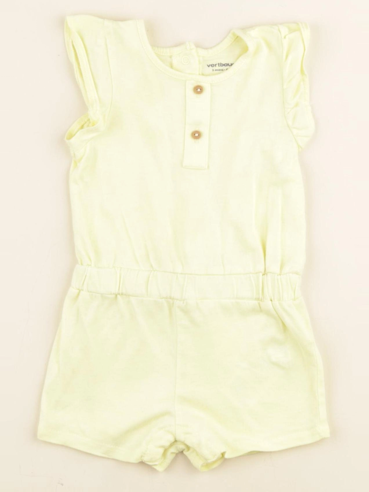 Vertbaudet - combinaison jaune - 3 mois