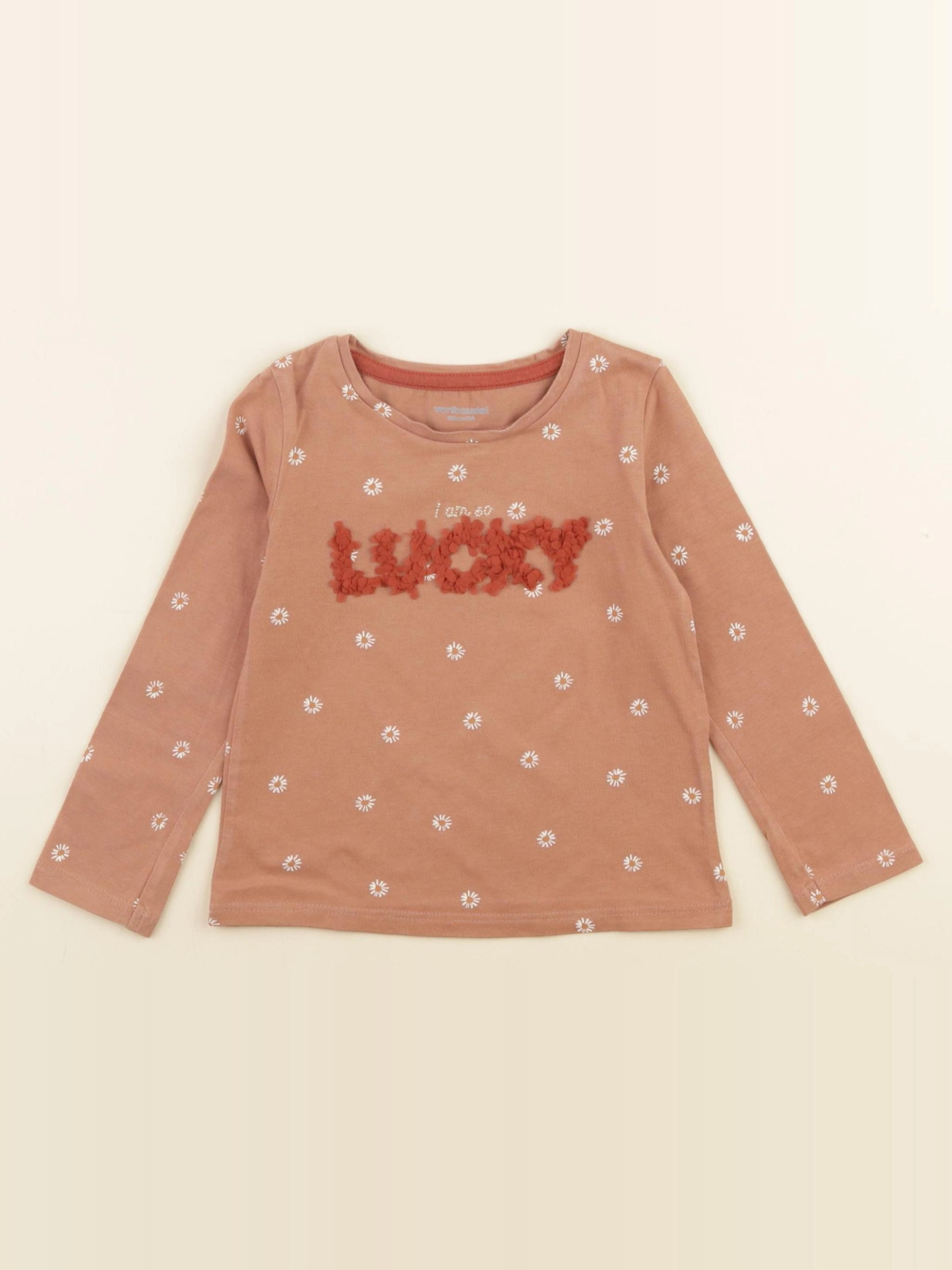 Vertbaudet - tee-shirt rose - 2 ans