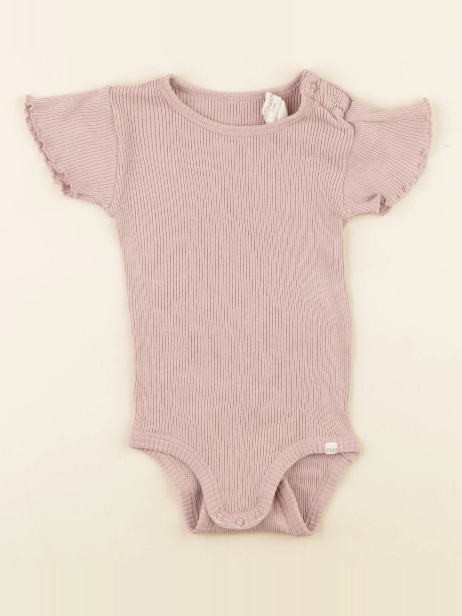 Minimalisma - body tee-shirt rose - 2/3 ans