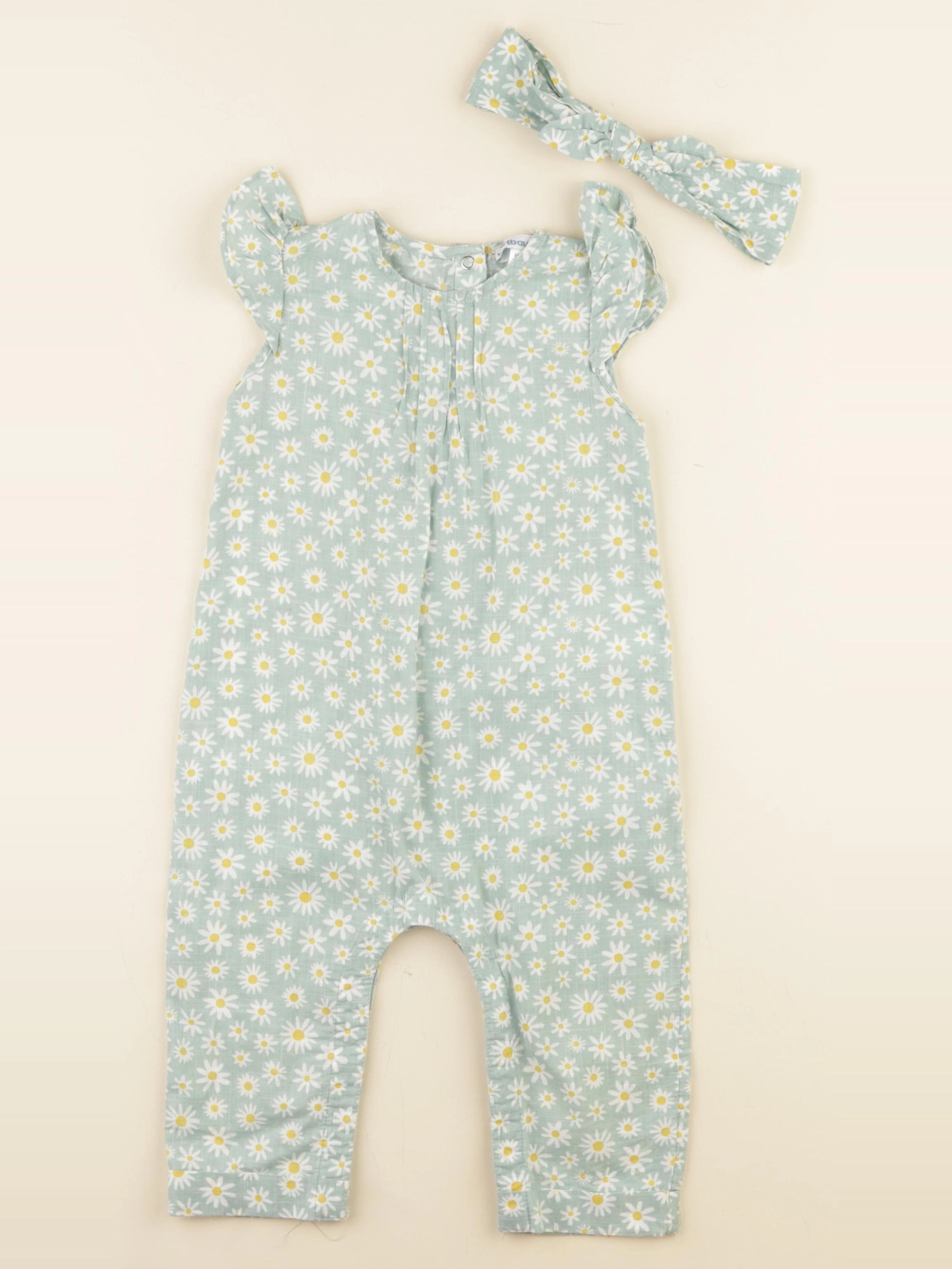 Vertbaudet - combinaison vert - 18 mois