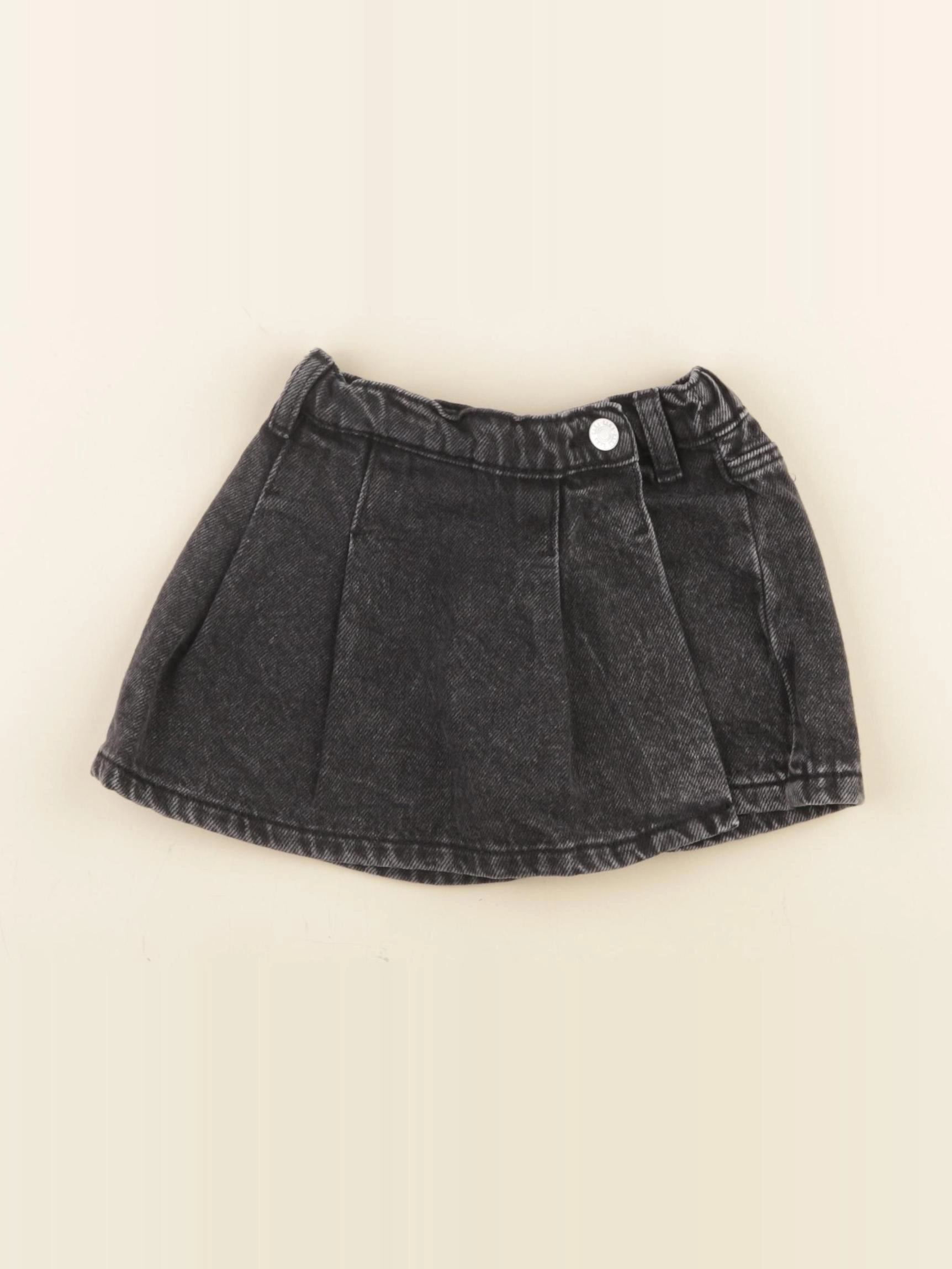 Zara - jupe short gris - 2/3 ans