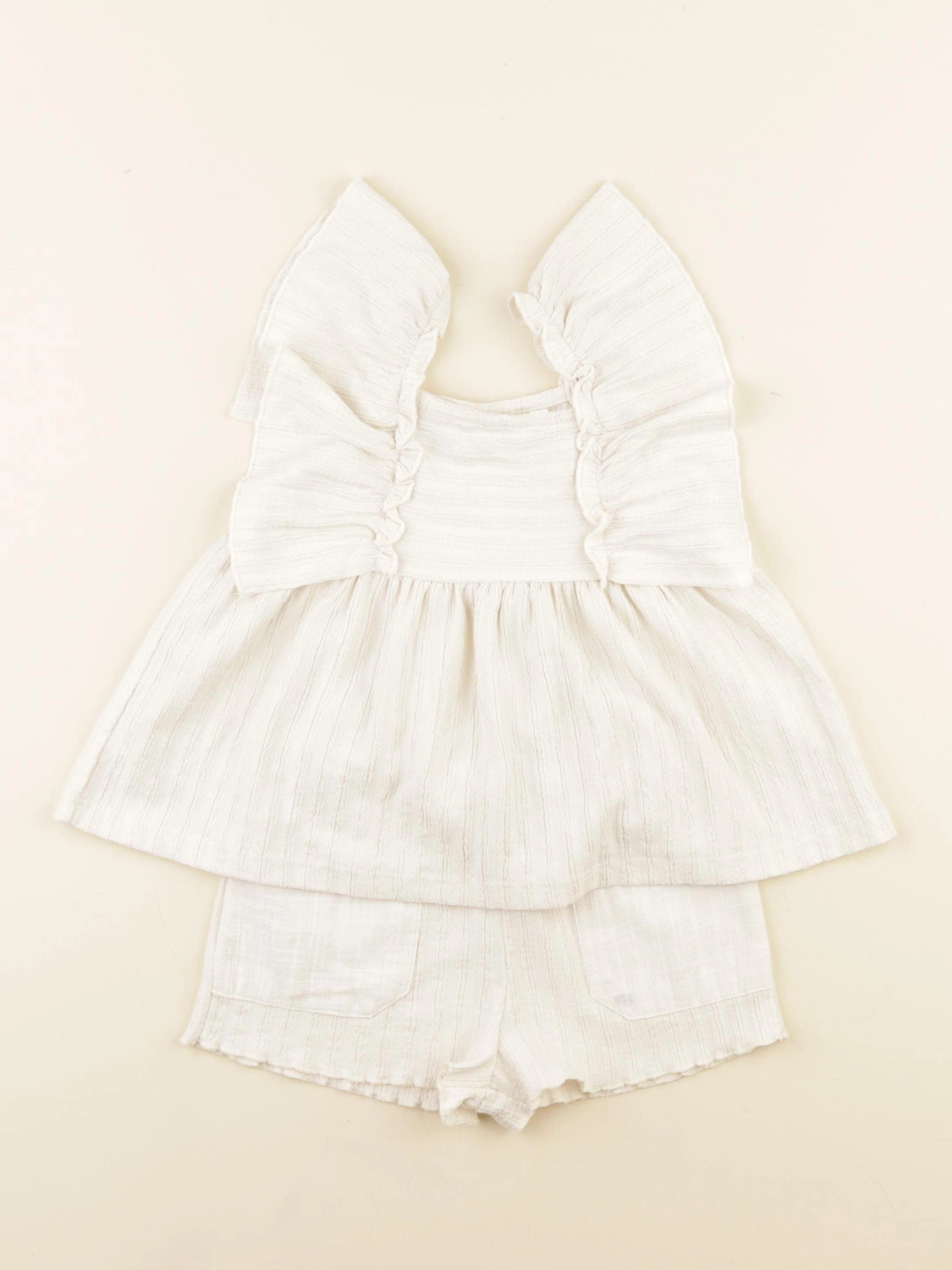 Zara - ensemble beige - 12/18 mois