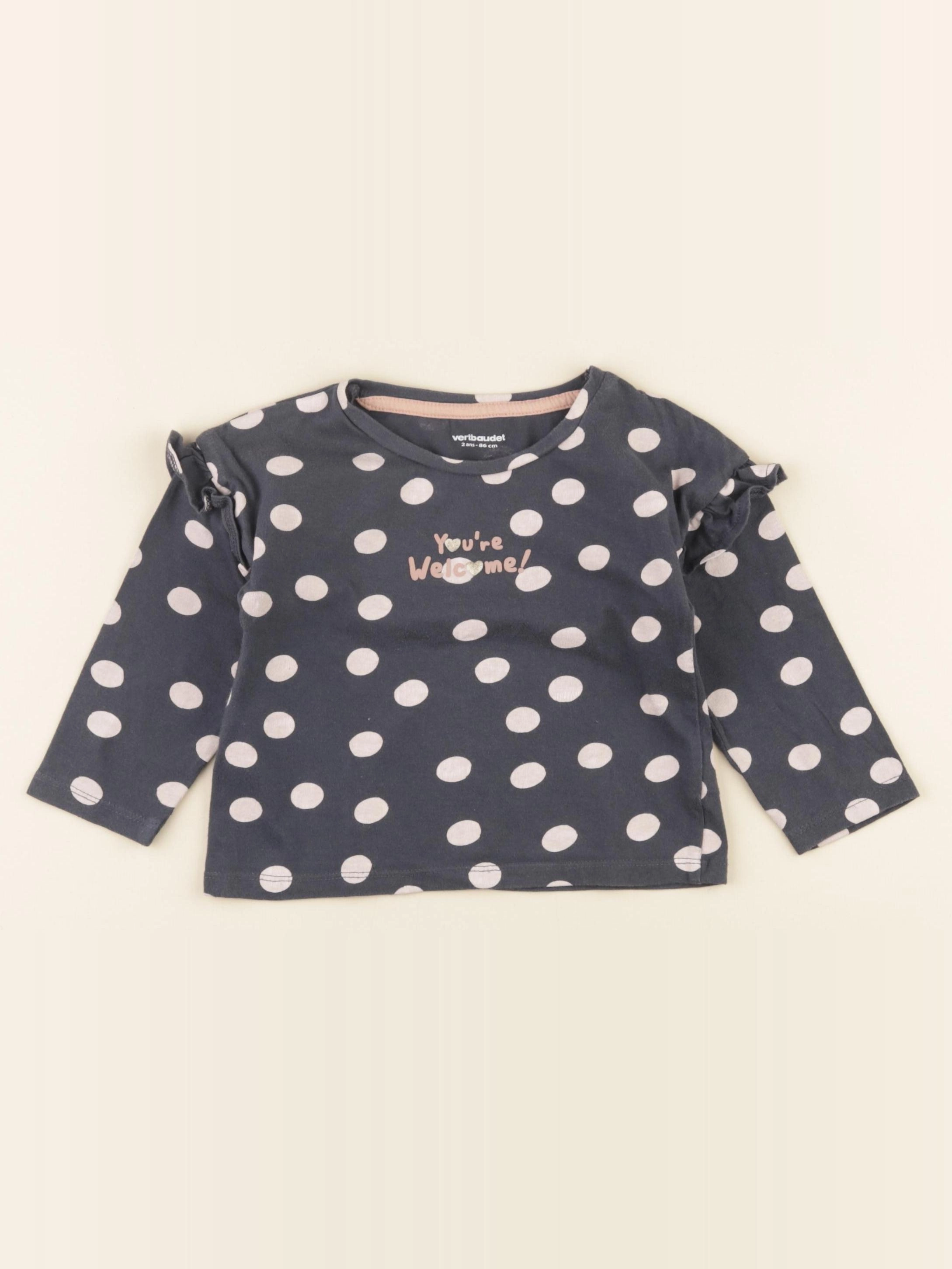 Vertbaudet - tee-shirt bleu - 2 ans