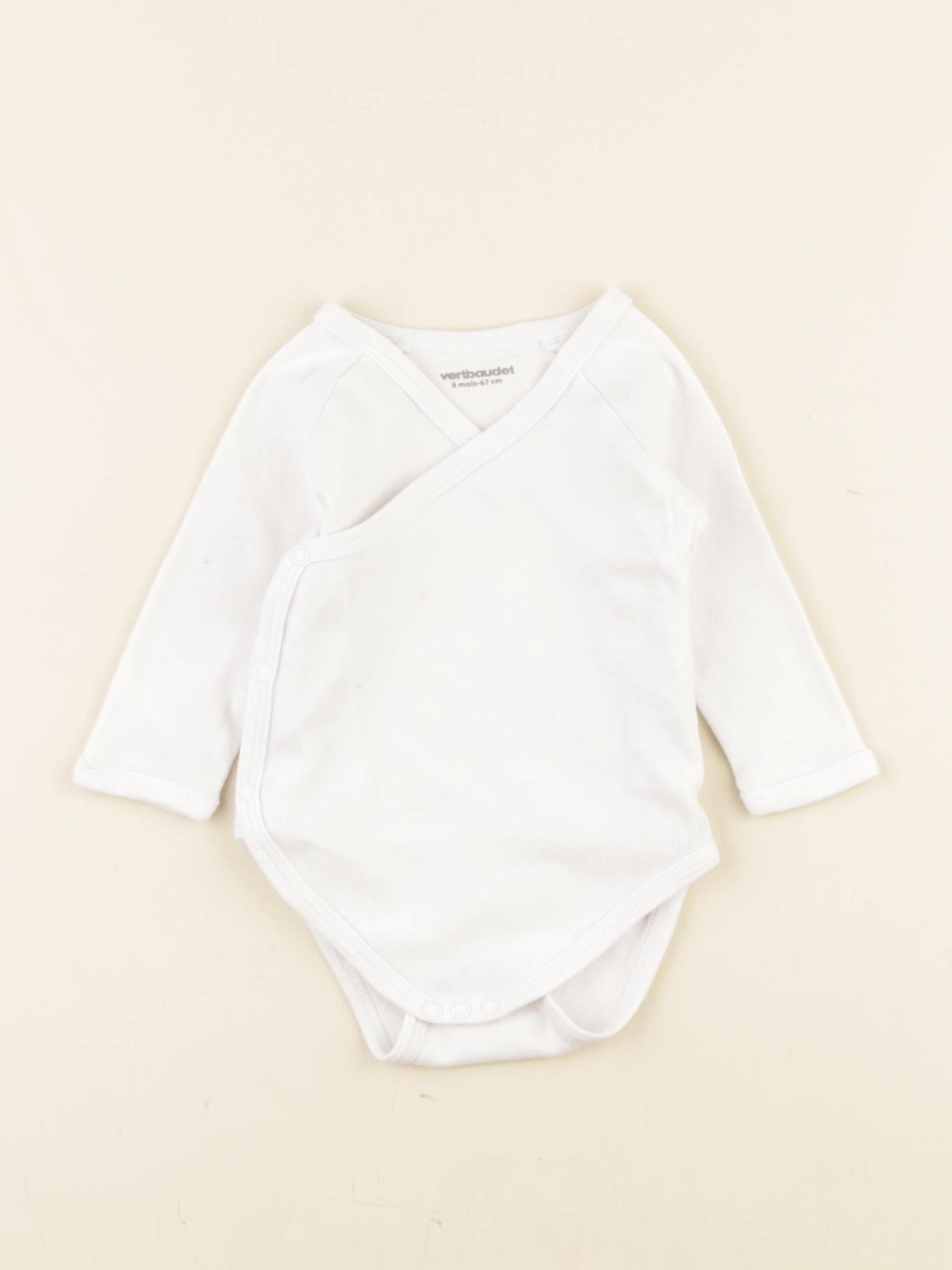 Vertbaudet - body blanc - 6 mois