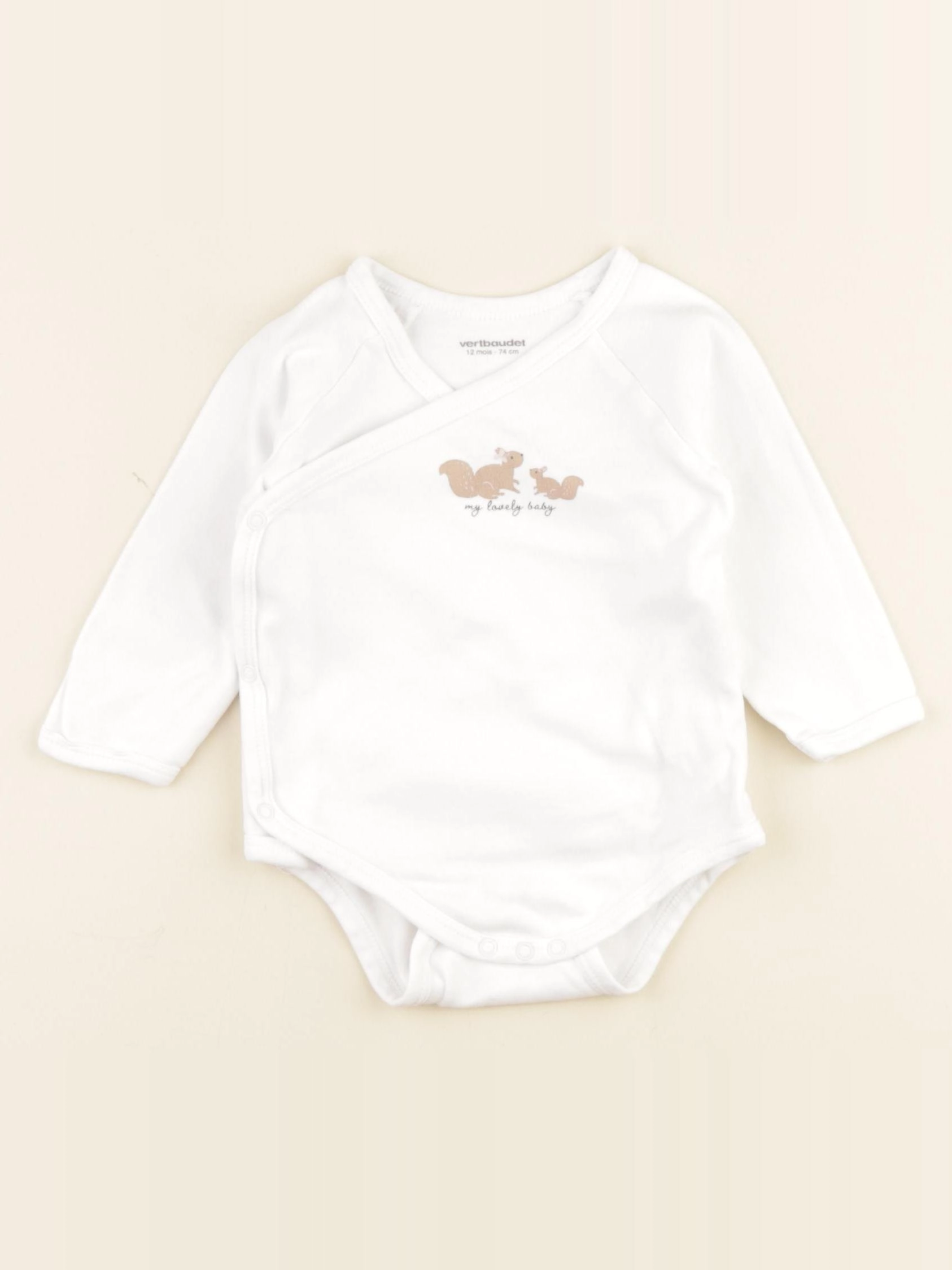 Vertbaudet - body blanc - 12 mois