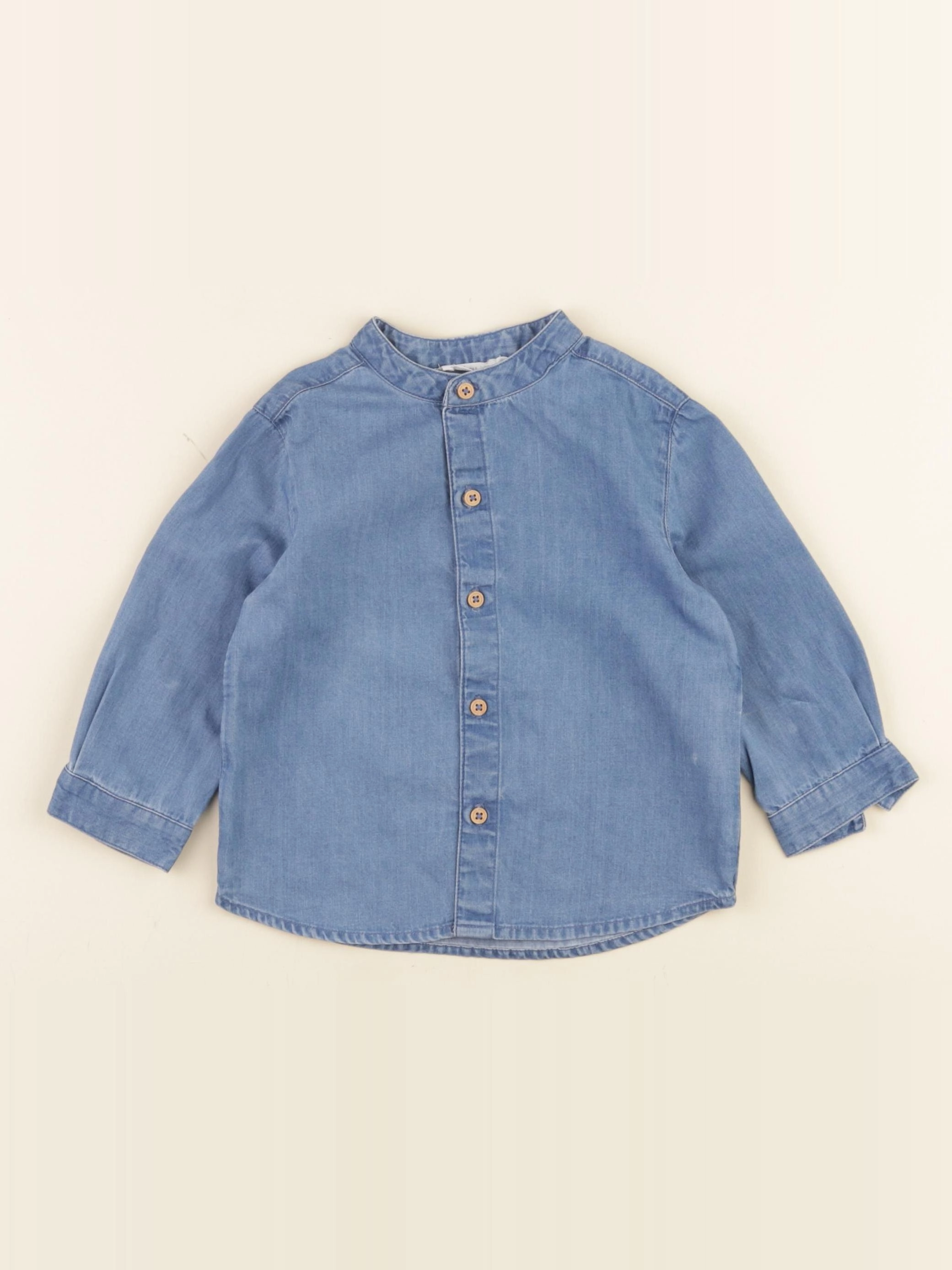 Boutchou - chemise bleu - 9 mois
