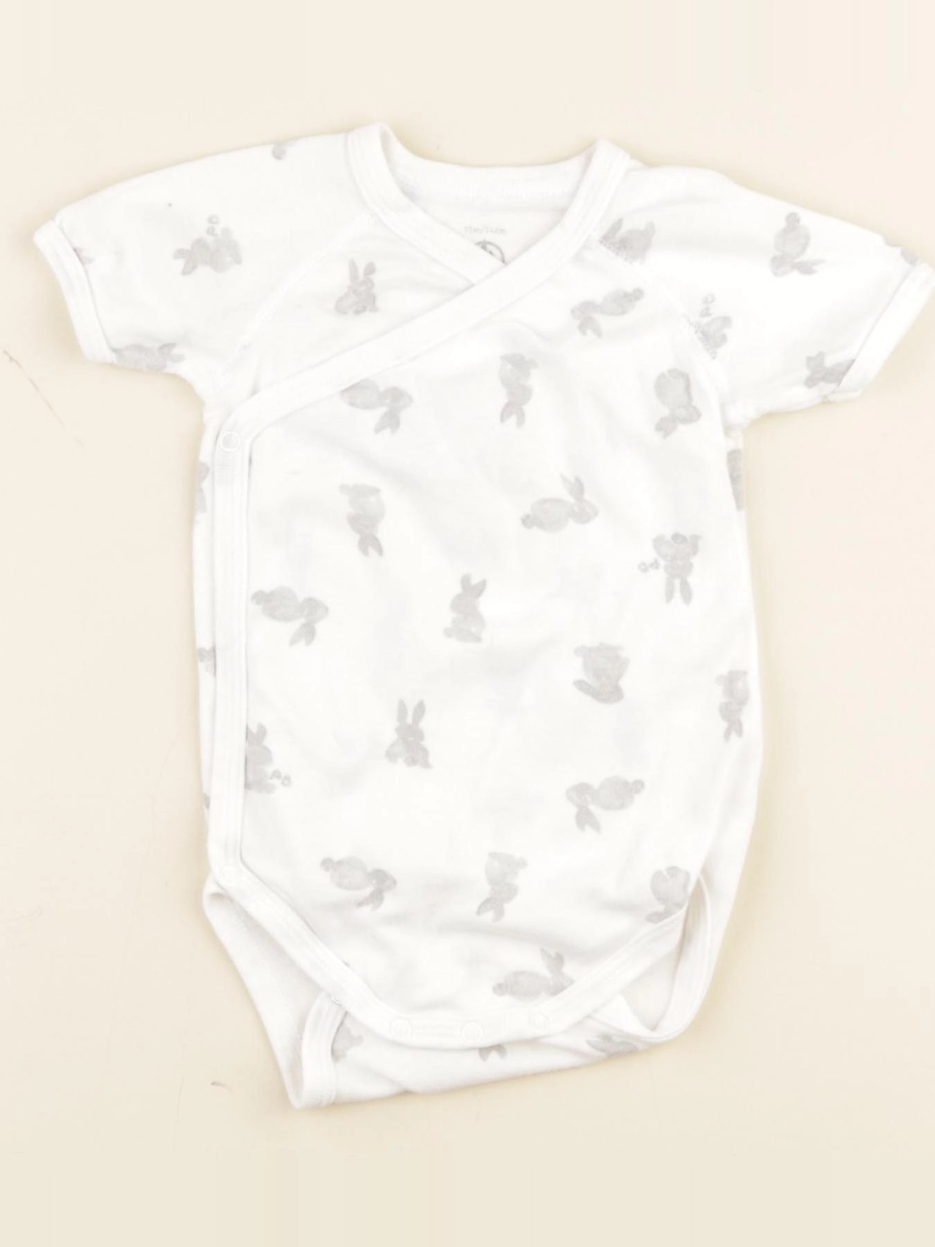 Petit Bateau - body blanc - 12 mois
