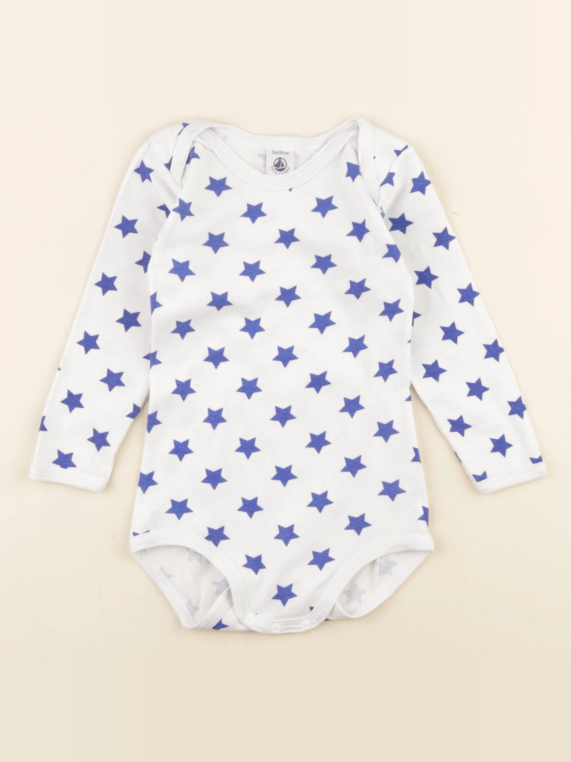 Petit Bateau - body bleu - 24 mois