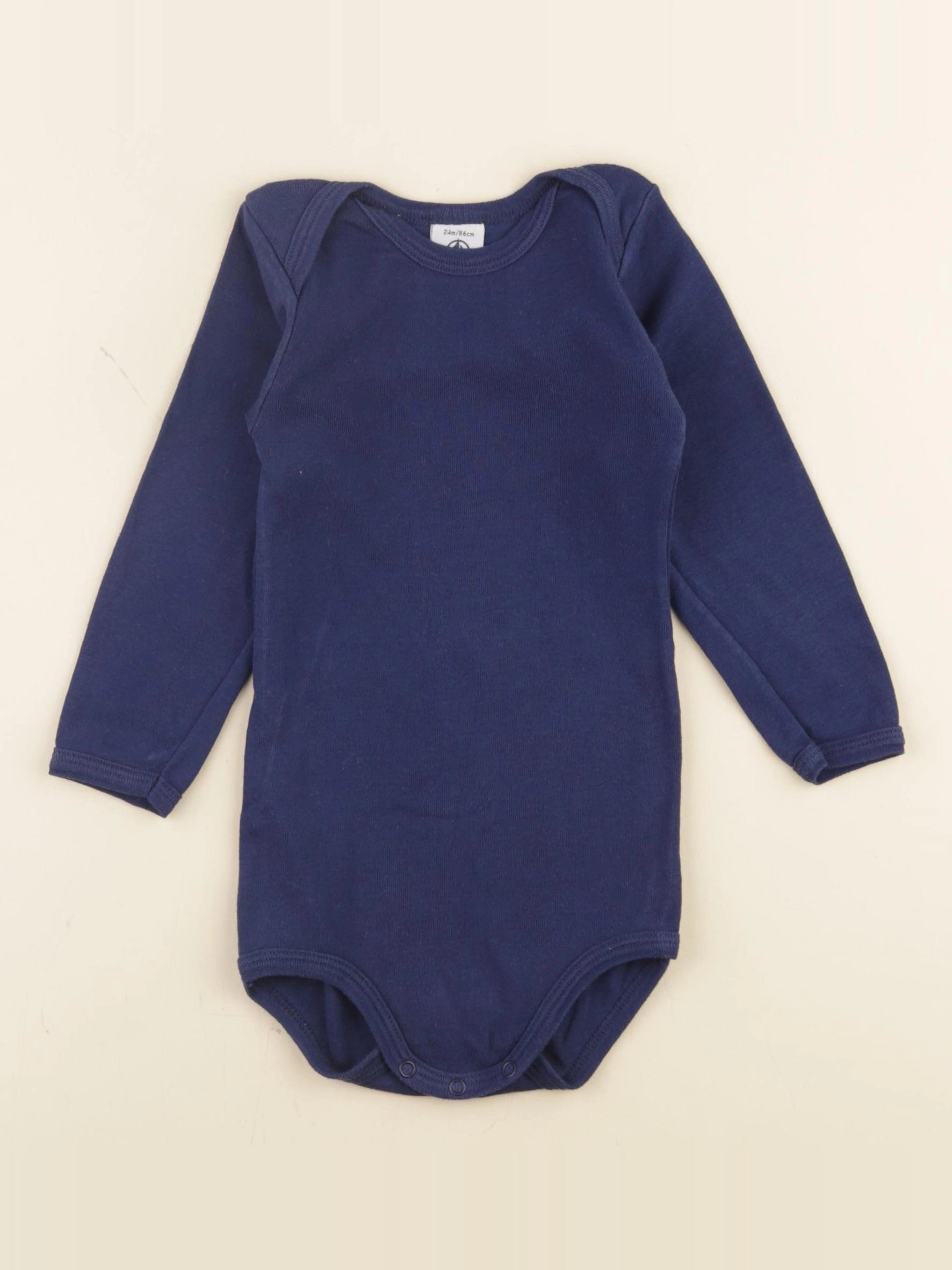 Petit Bateau - body bleu - 24 mois