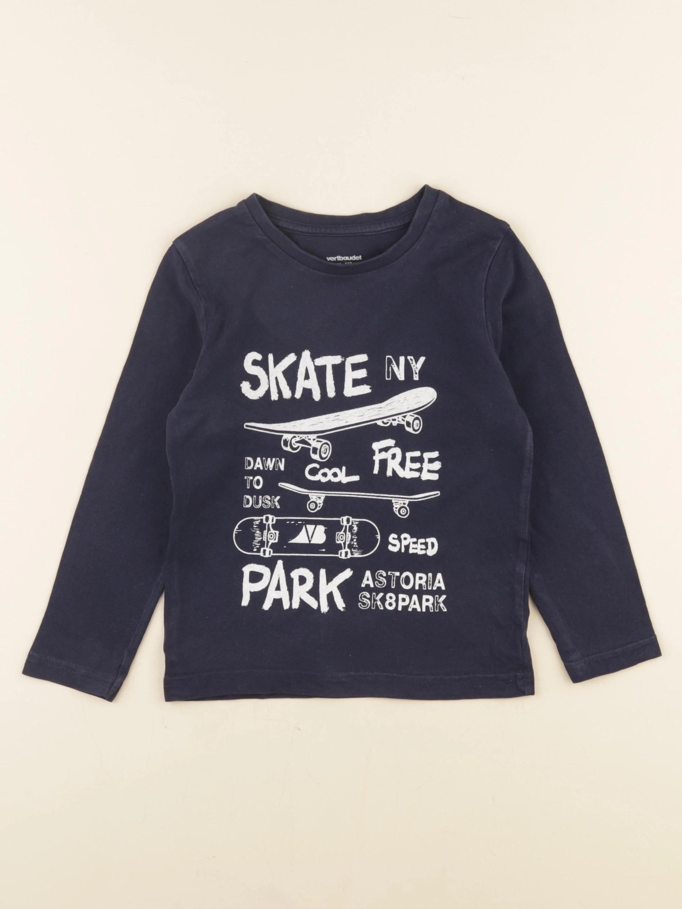 Vertbaudet - tee-shirt bleu - 5 ans