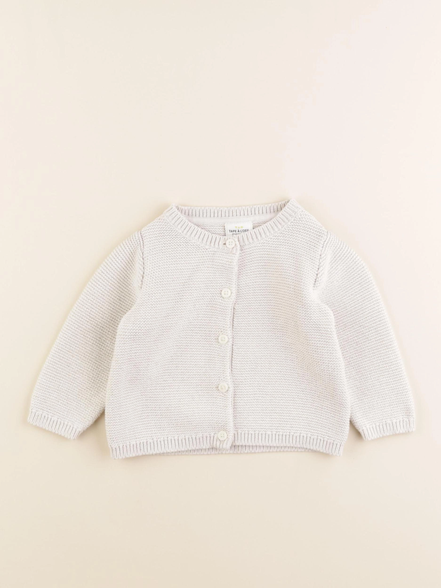 Tape à l'oeil - gilet blanc - 12 mois