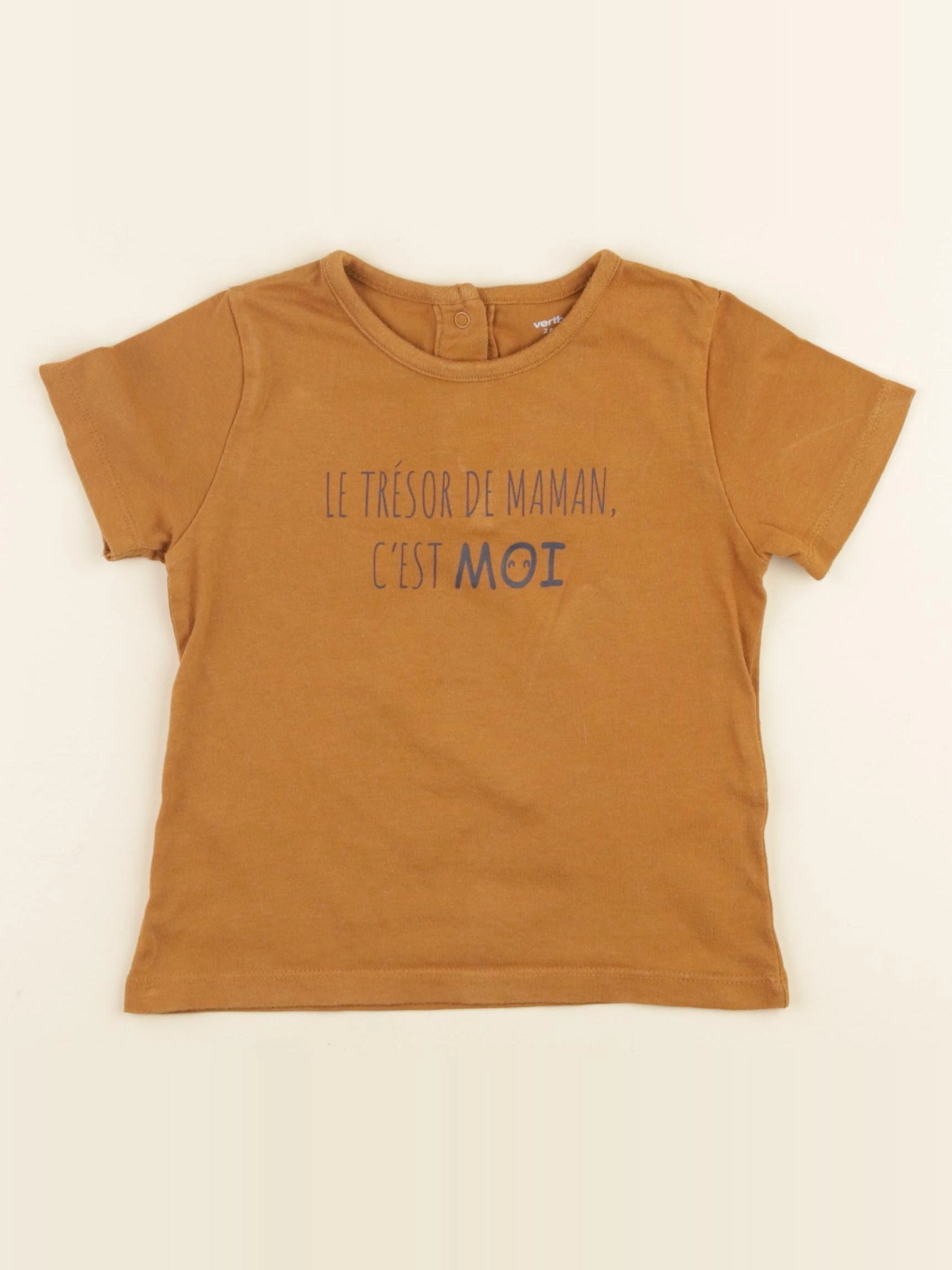 Vertbaudet - tee-shirt marron - 2 ans