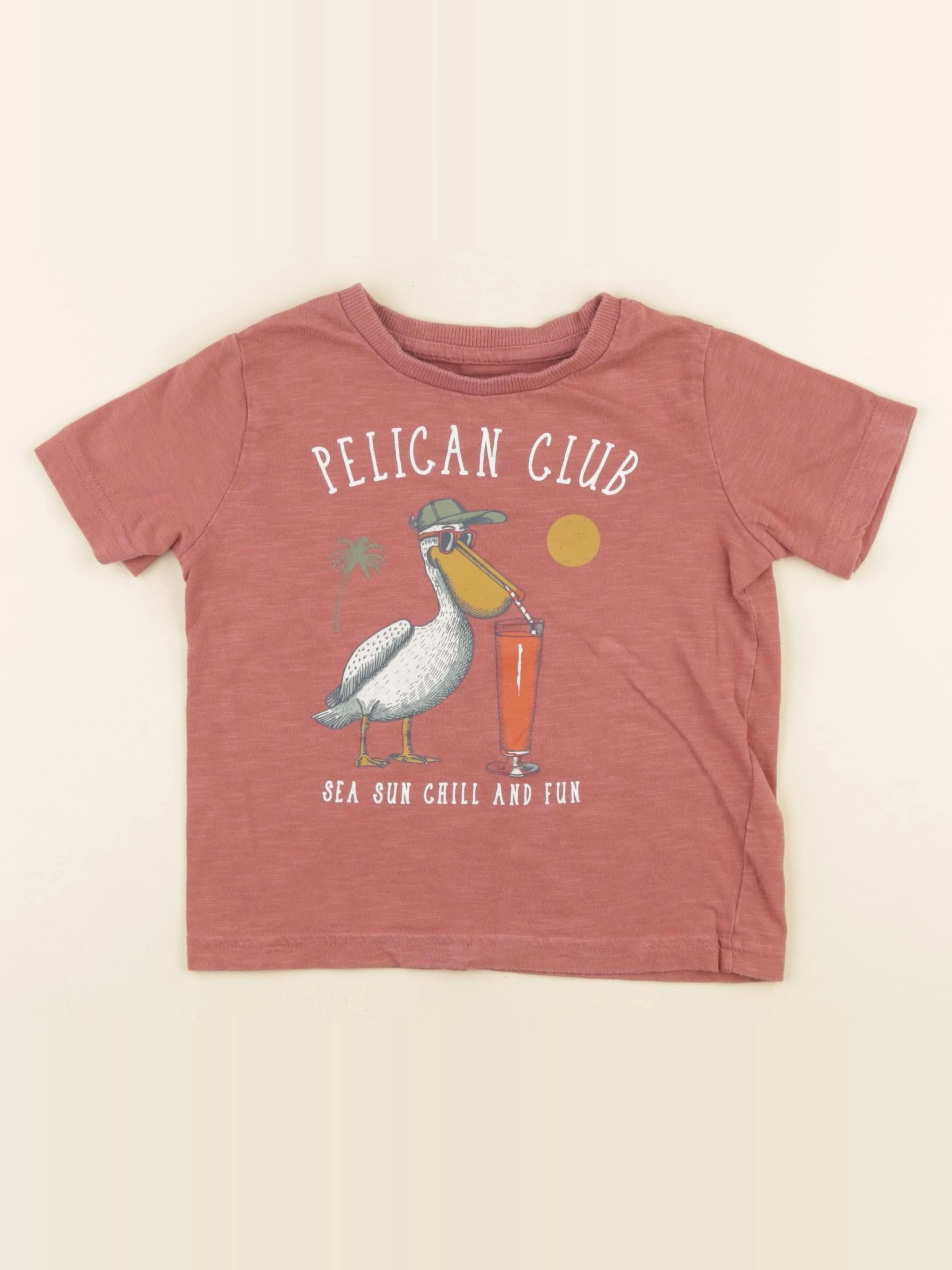 Vertbaudet - tee-shirt rouge - 3 ans