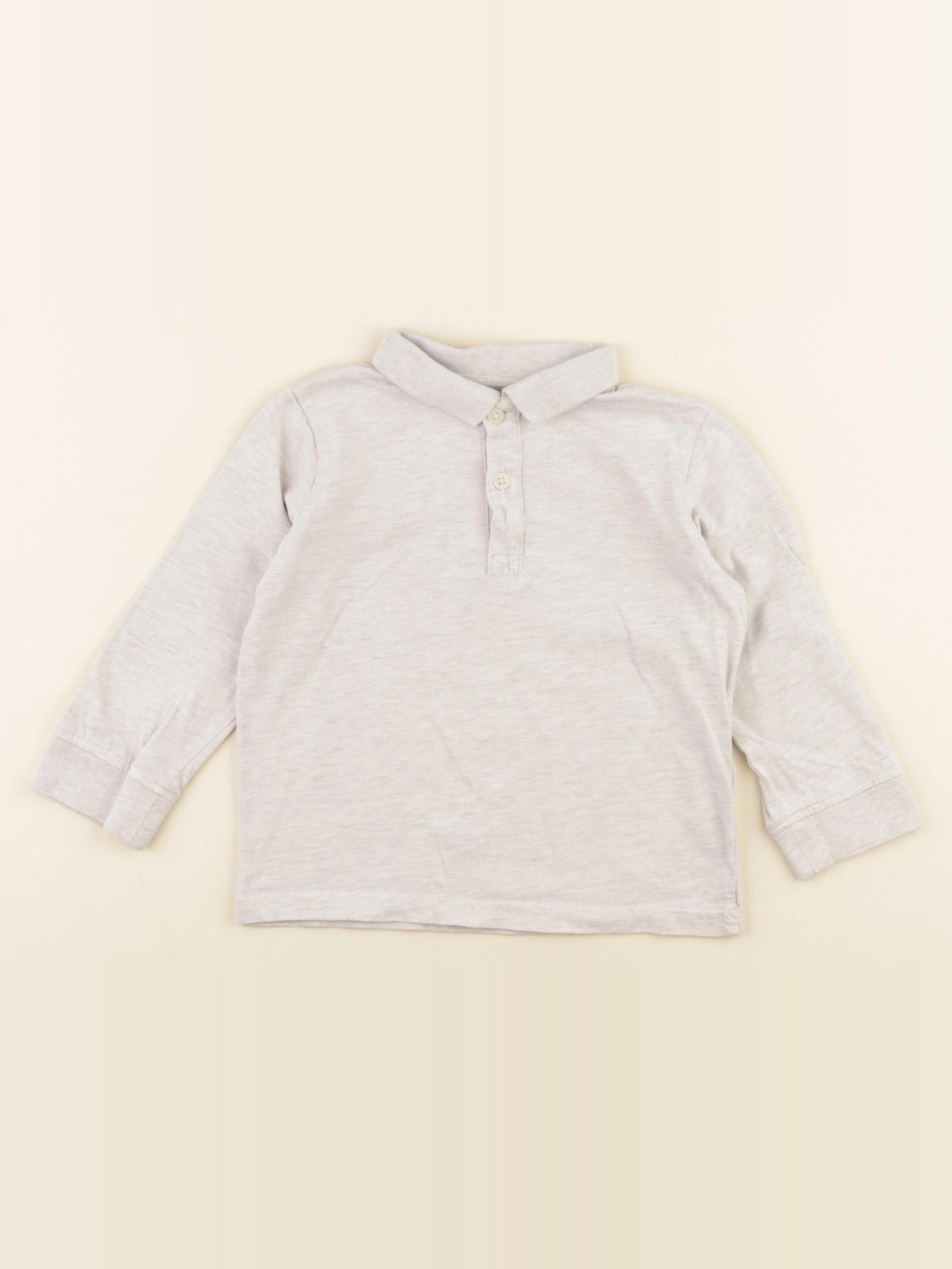 Vertbaudet - polo gris - 4 ans