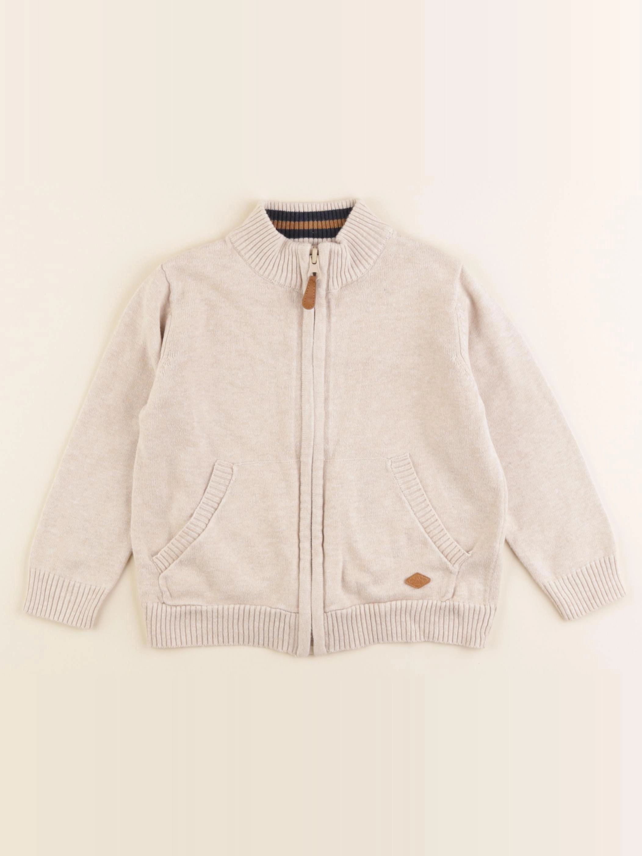 Vertbaudet - gilet beige - 3 ans