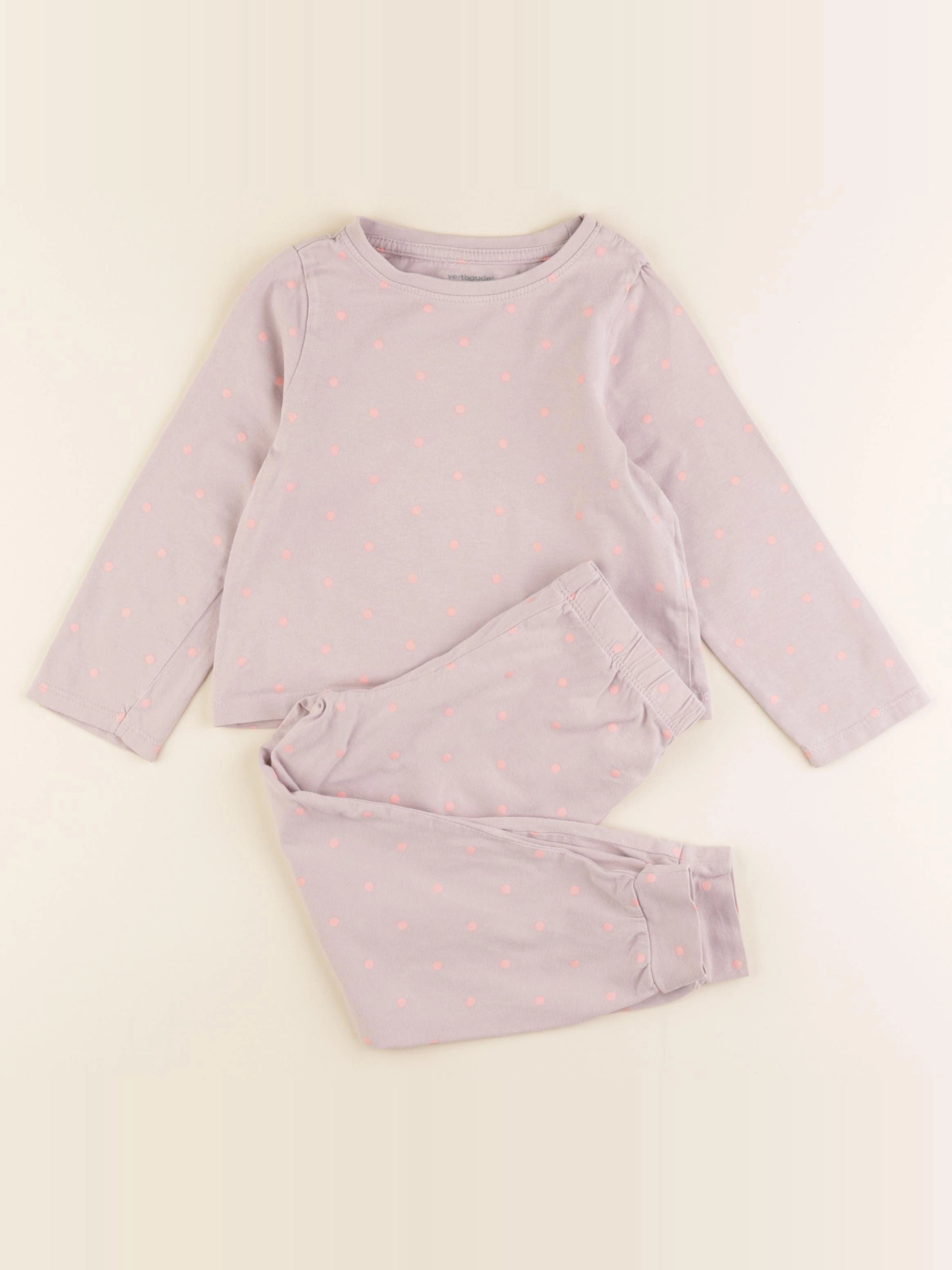 Vertbaudet - pyjama coton rose - 4 ans