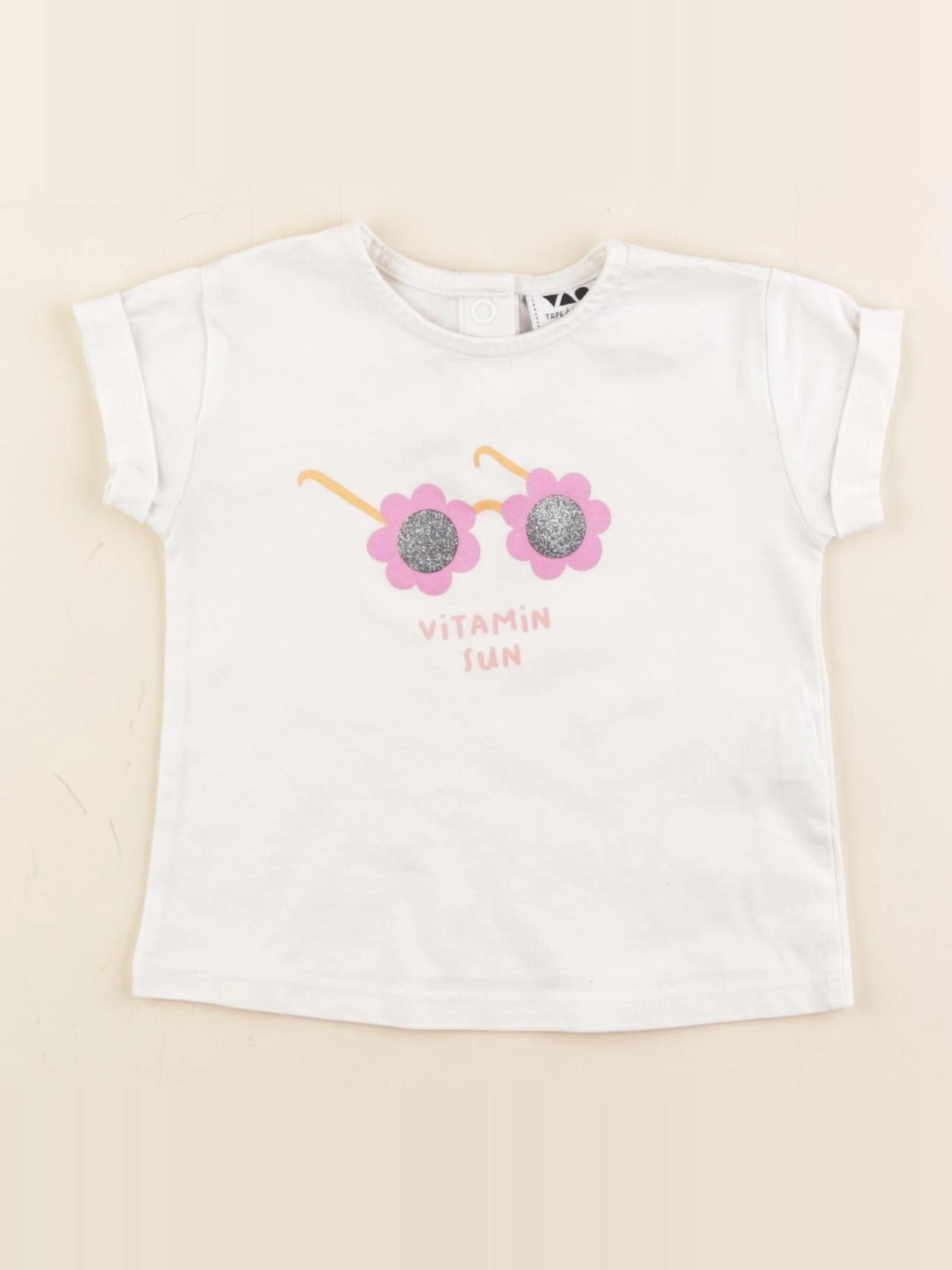 Tape à l'oeil - tee-shirt blanc - 6 mois