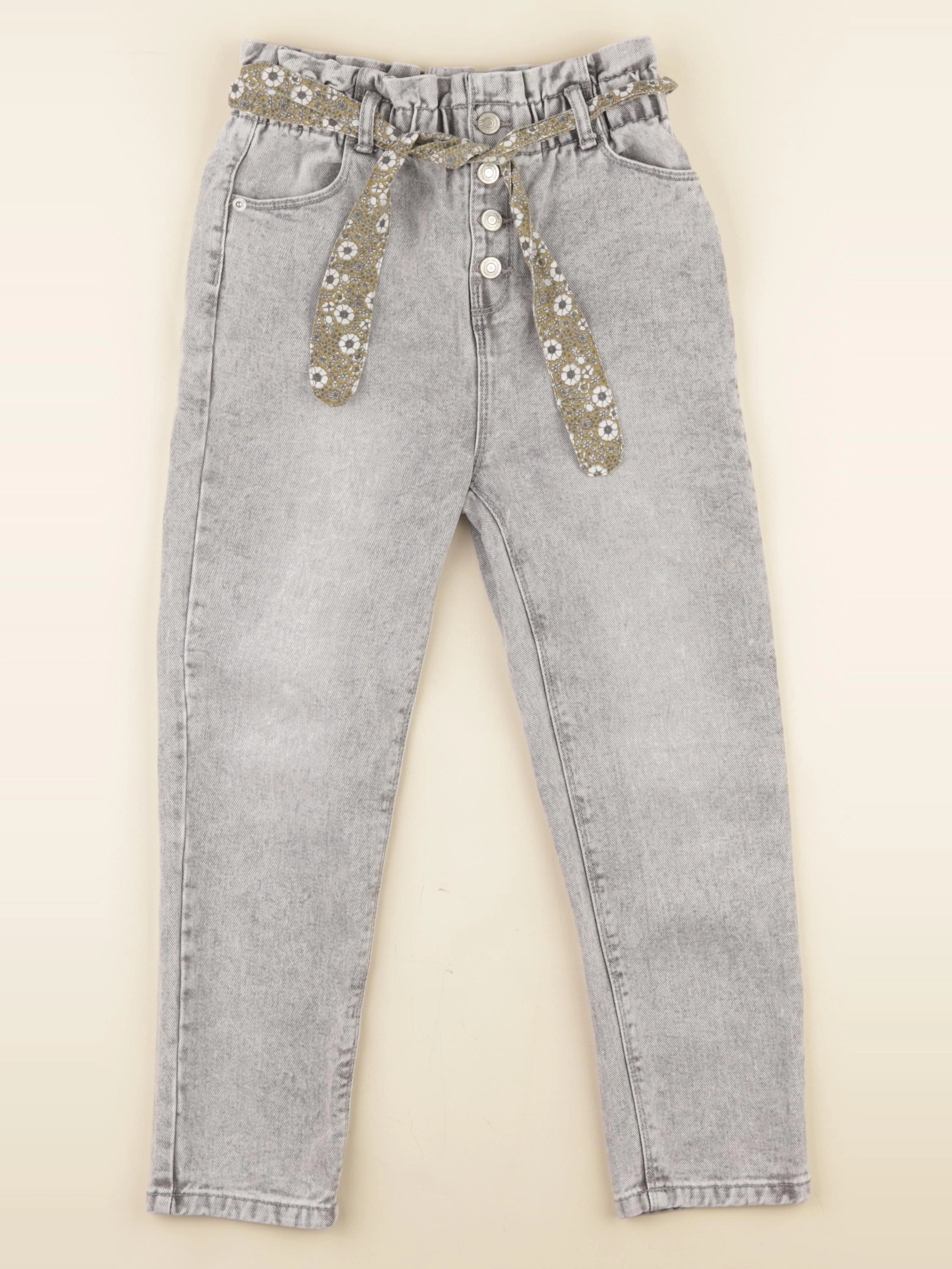 Vertbaudet - jean gris - 8 ans