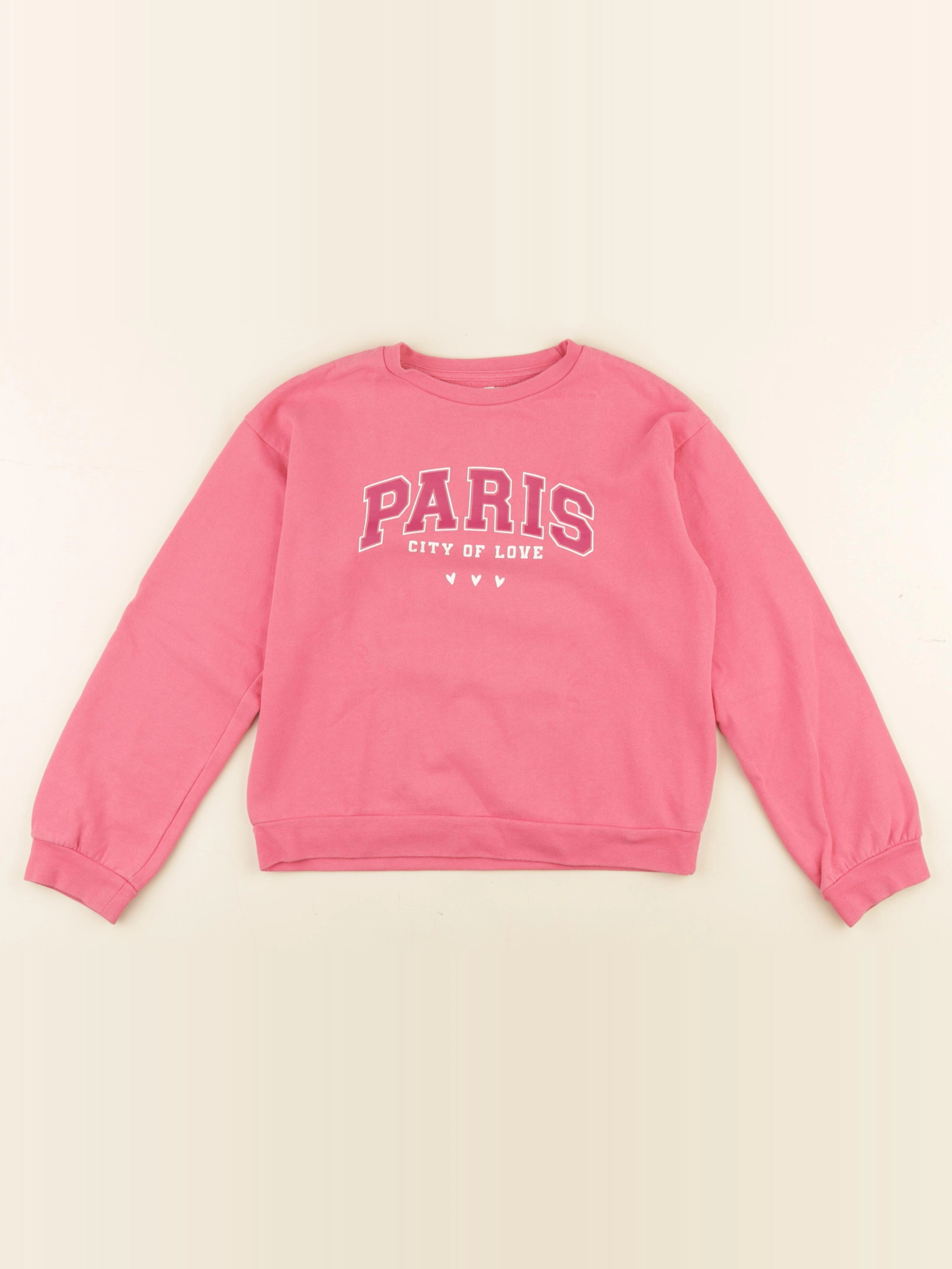 Vertbaudet - sweat rose - 10 ans