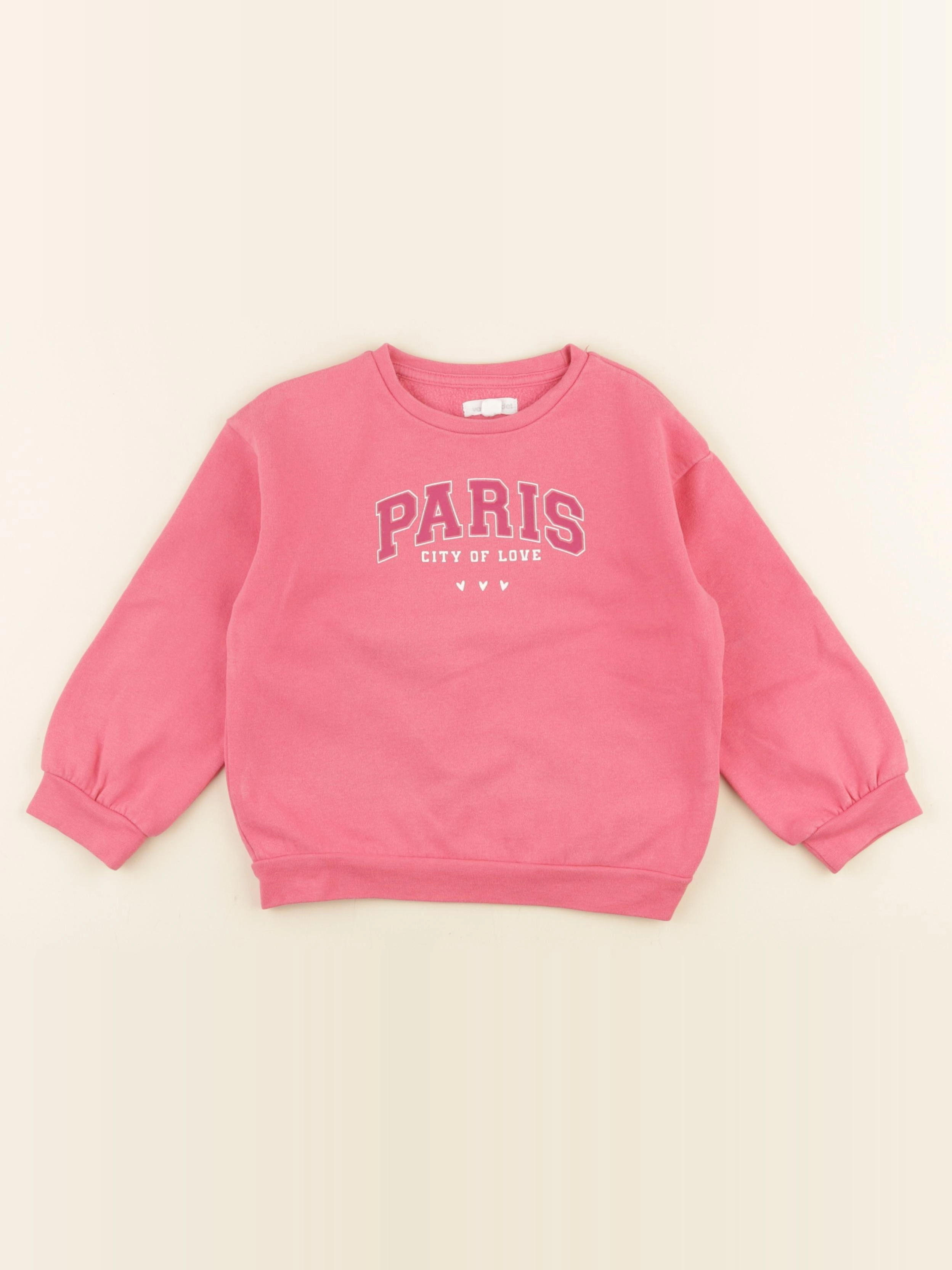 Vertbaudet - sweat rose - 4 ans