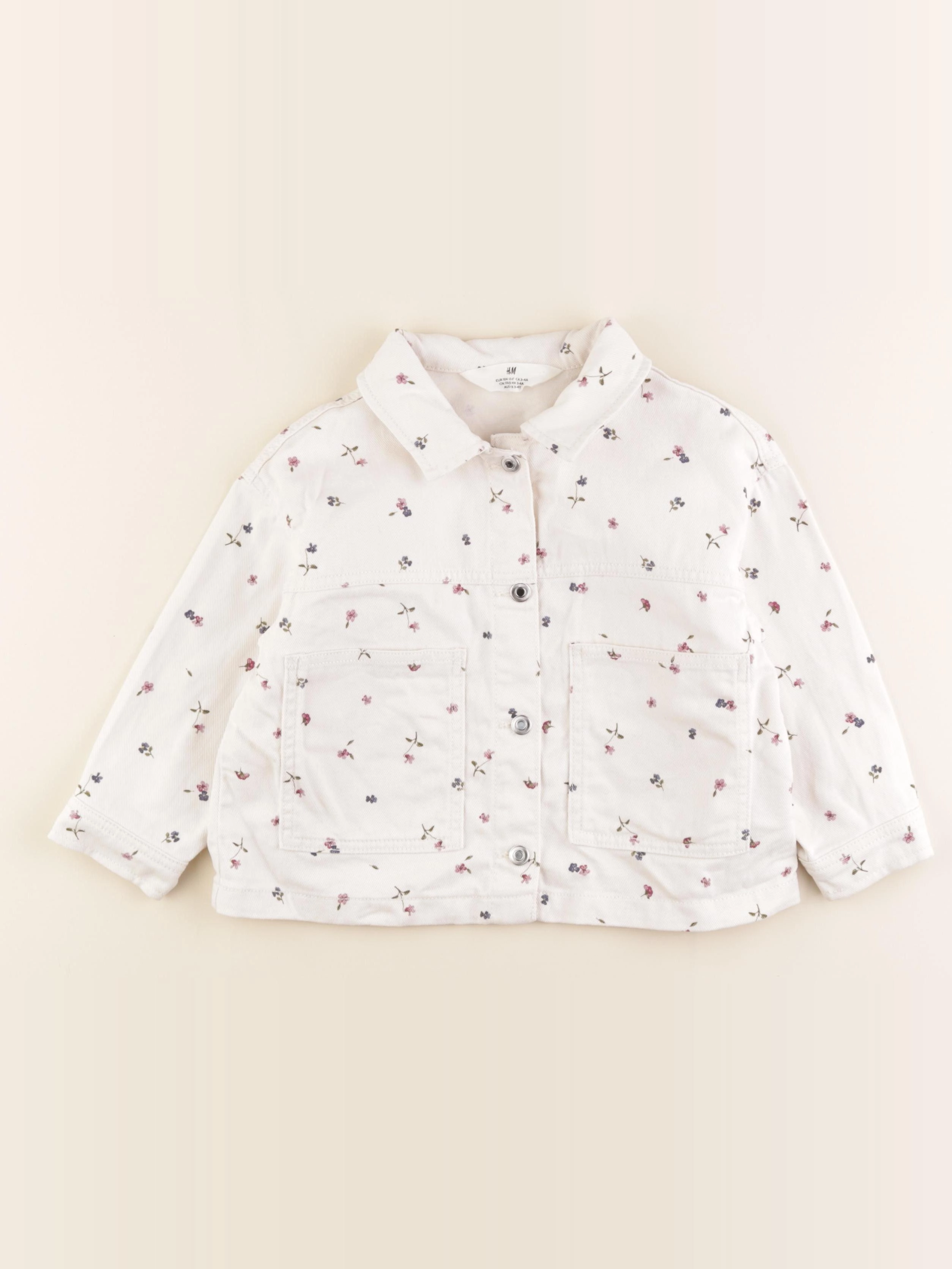 H&M - veste blanc - 3/4 ans