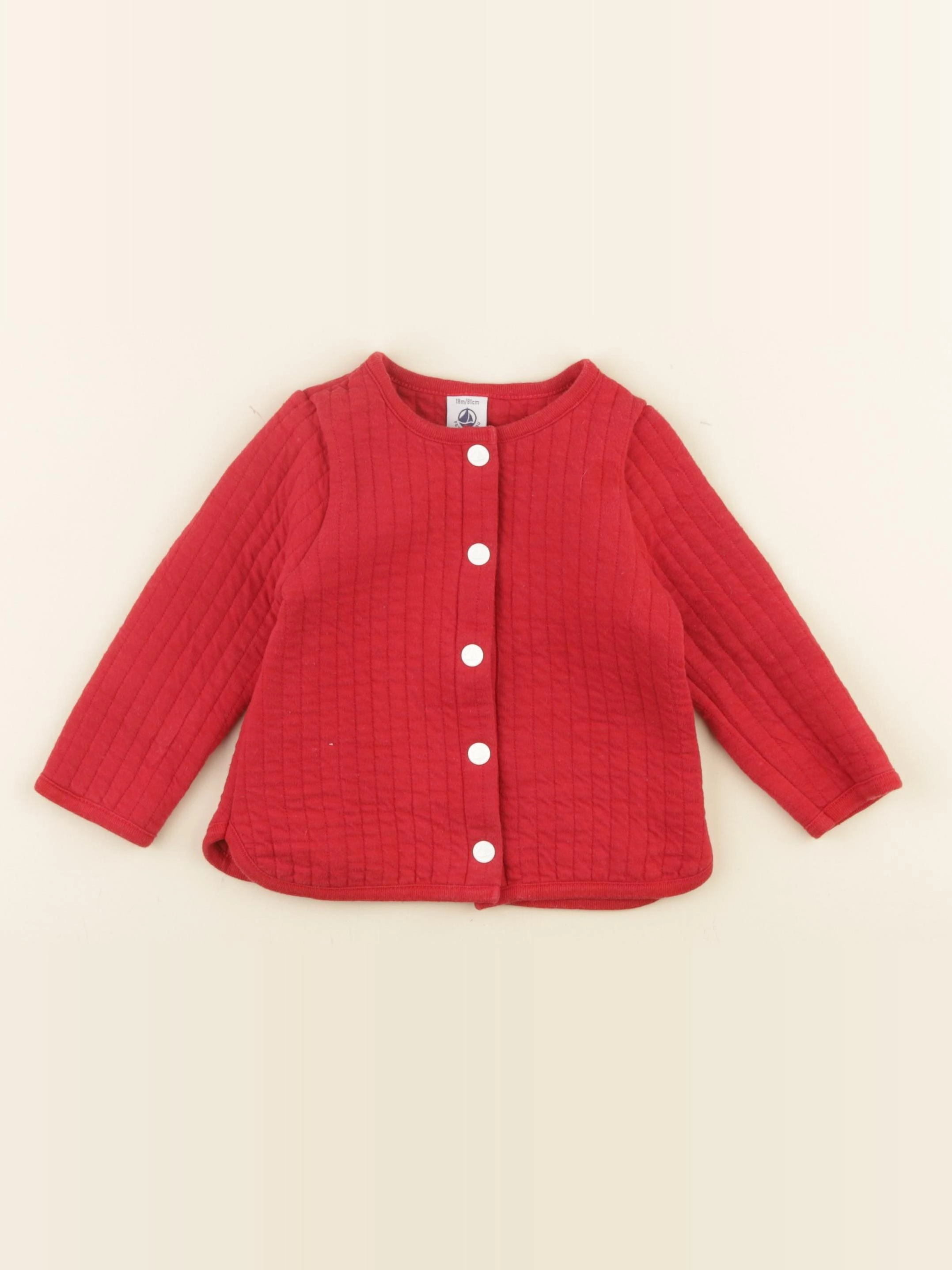 Petit Bateau - sweat rouge - 18 mois