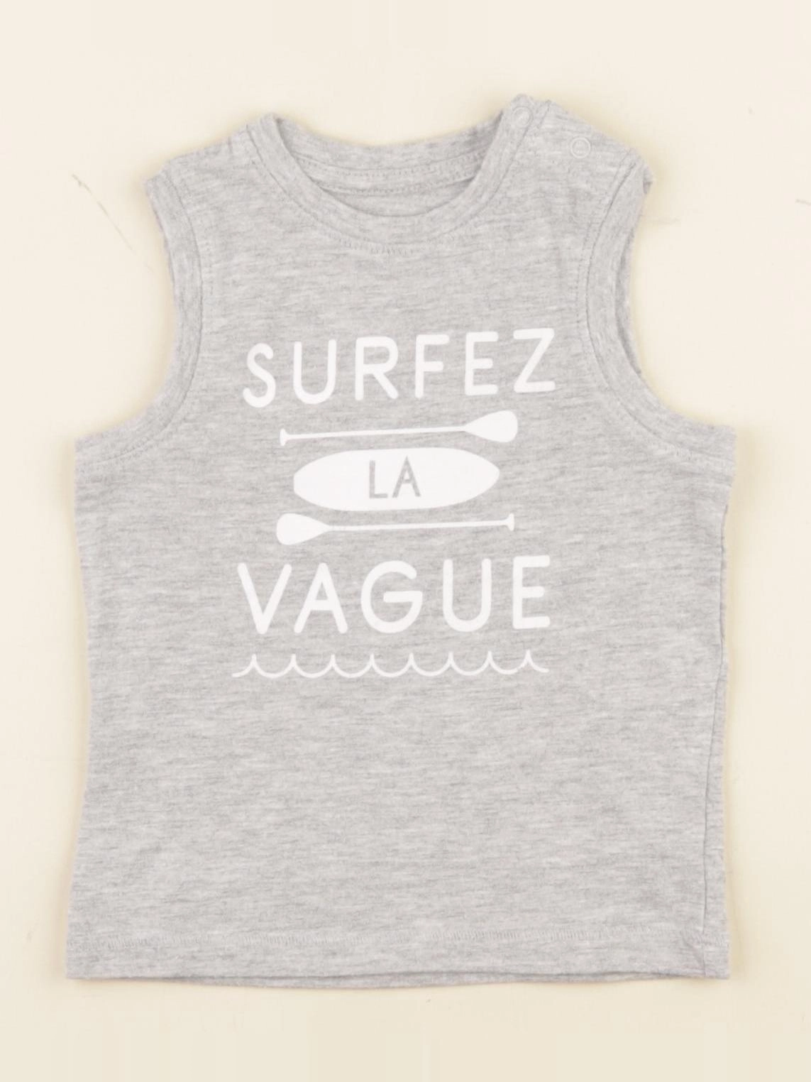 Vertbaudet - débardeur gris - 9 mois