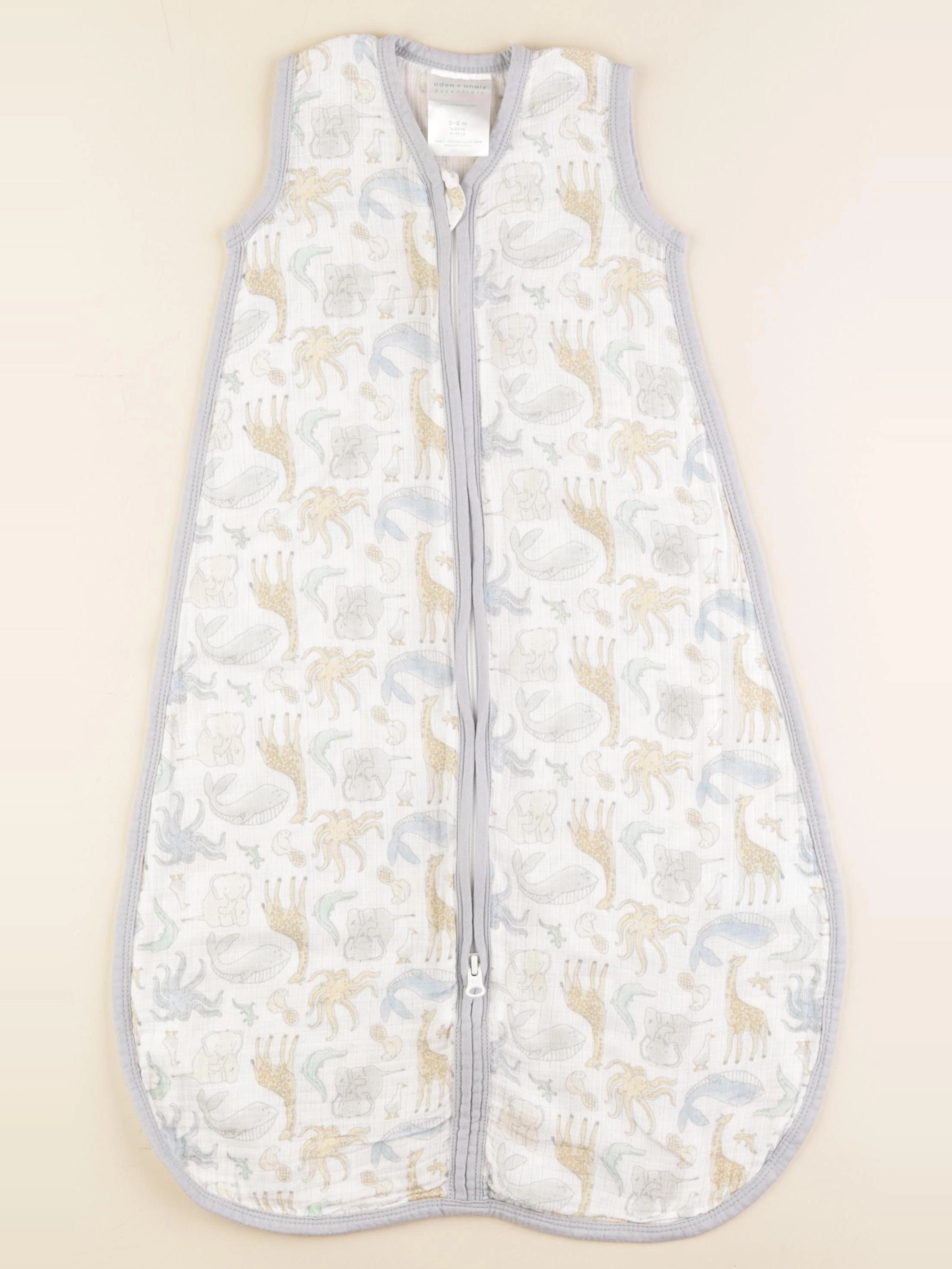 Aden + Anaïs - gigoteuse blanc, bleu - 0/6 mois