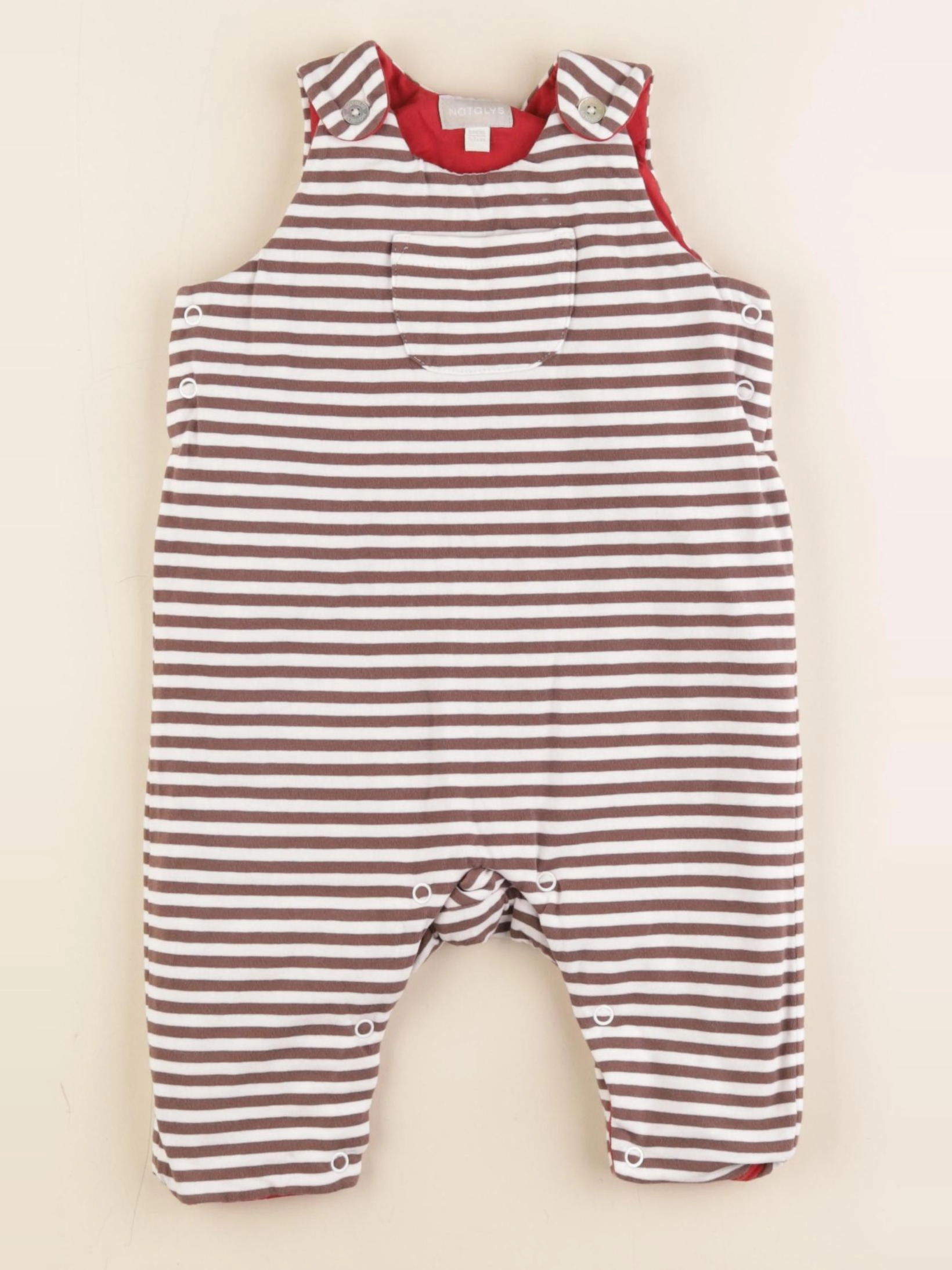 Natalys - combinaison doublé beige, marron - 6 mois