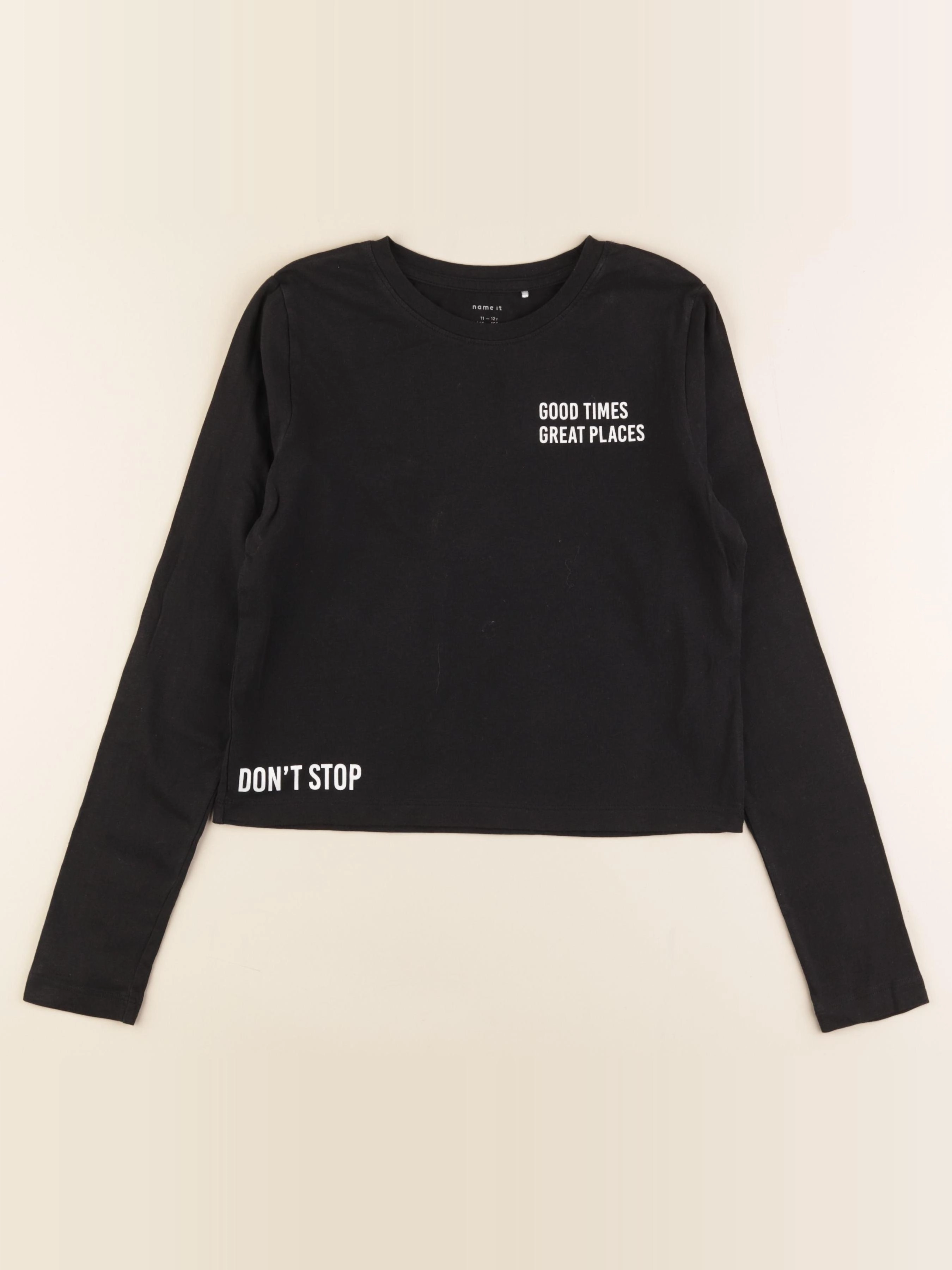 Name it - tee-shirt imprimé au dos noir - 11/12 ans