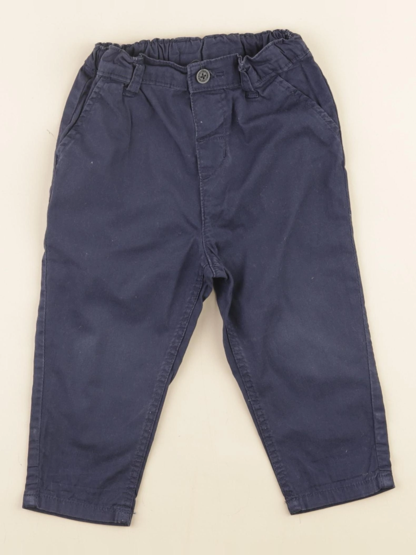 H&M - pantalon bleu - 9/12 mois