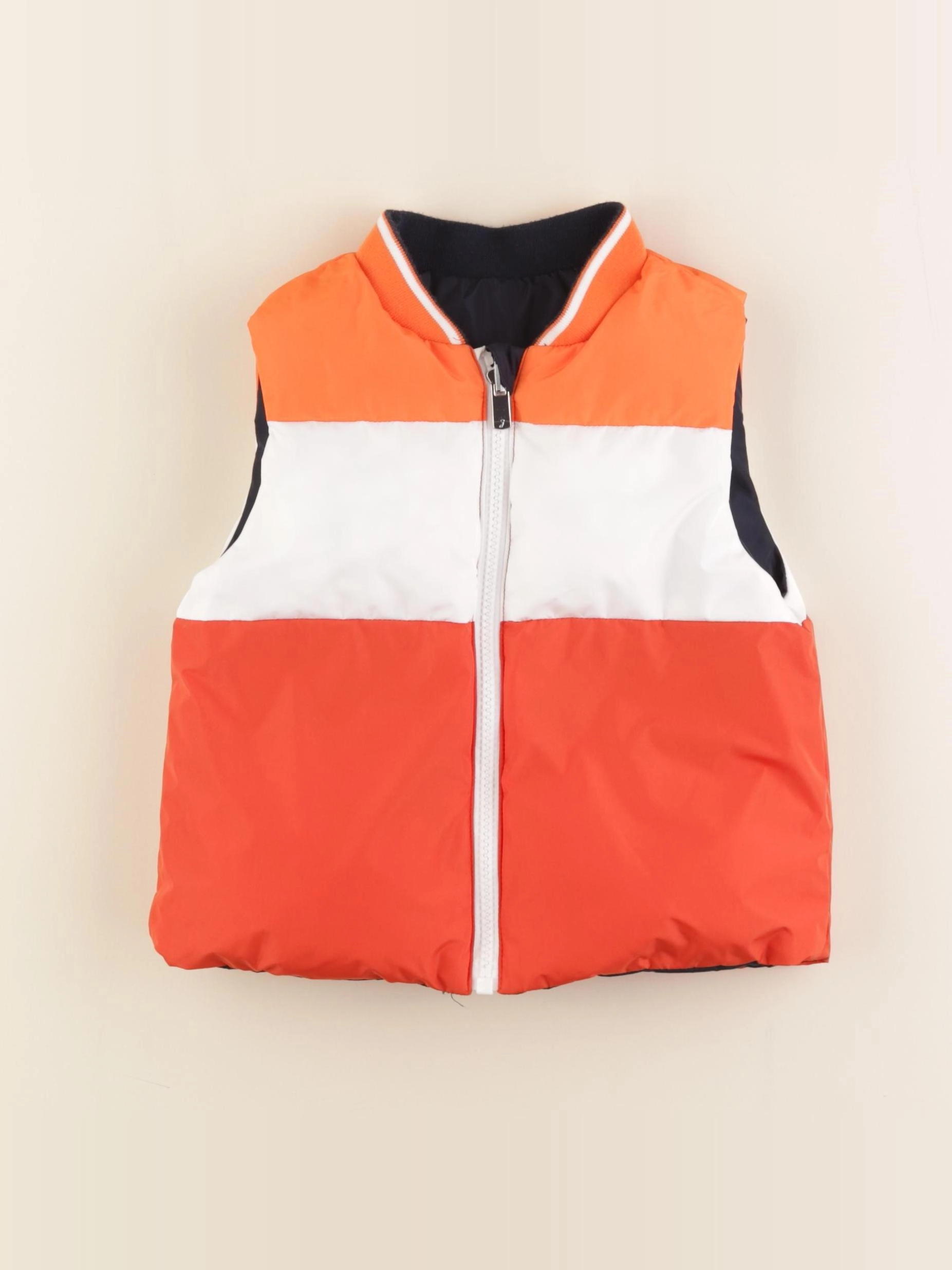 Jacadi - doudoune réversible bleu, orange - 3 ans