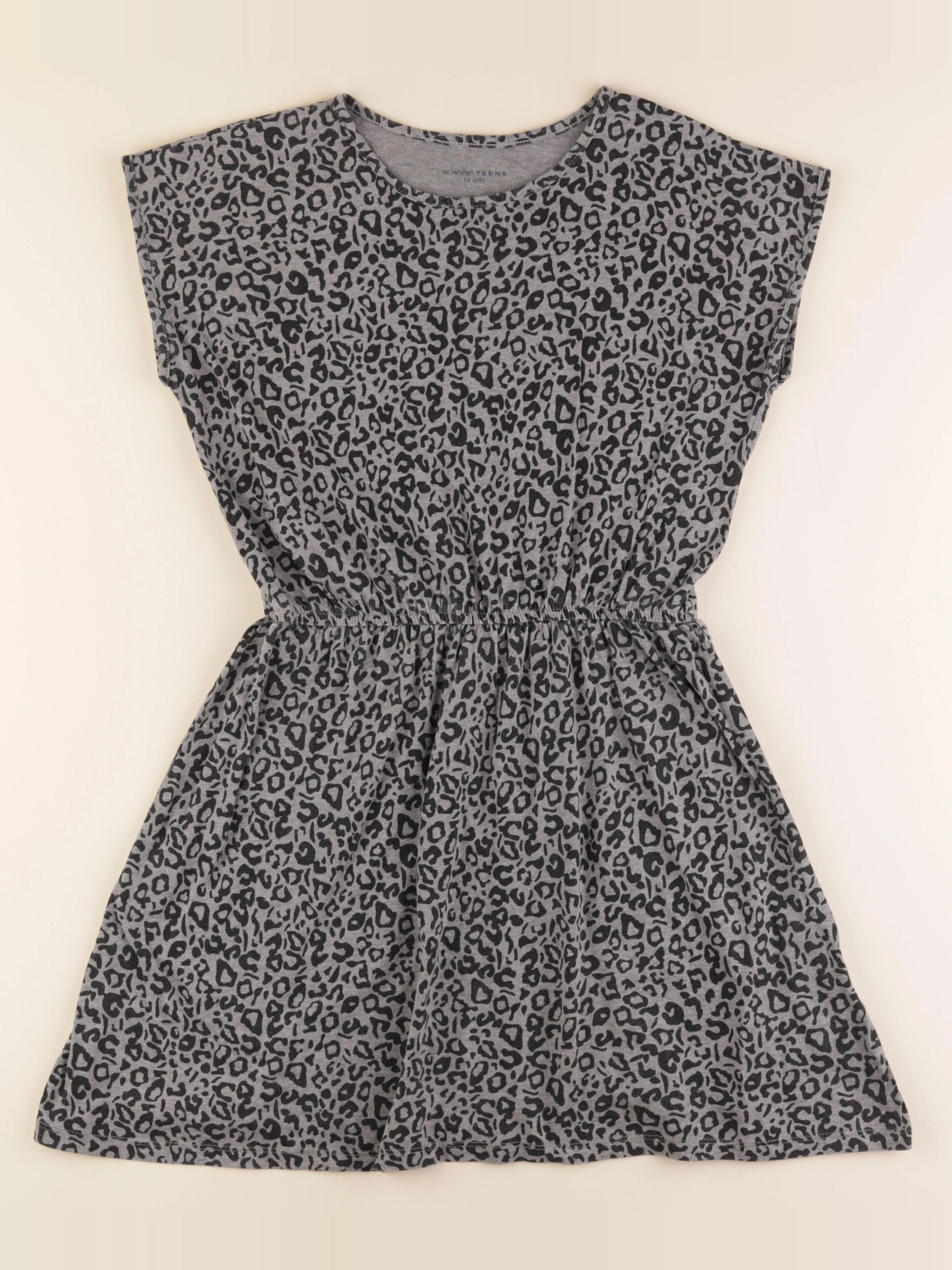 Monoprix - robe gris, noir - 14 ans
