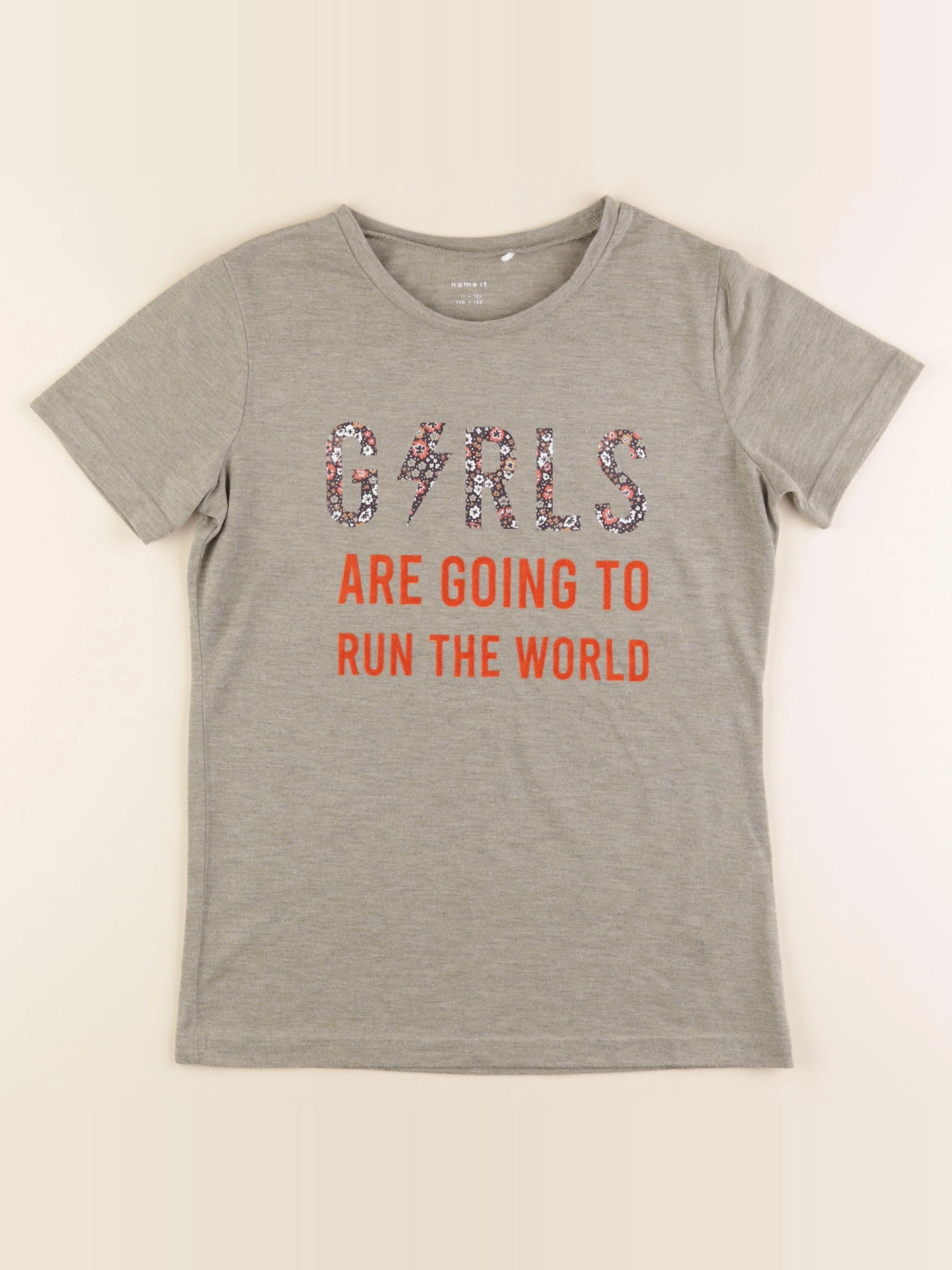 Name it - tee-shirt vert, or - 11/12 ans